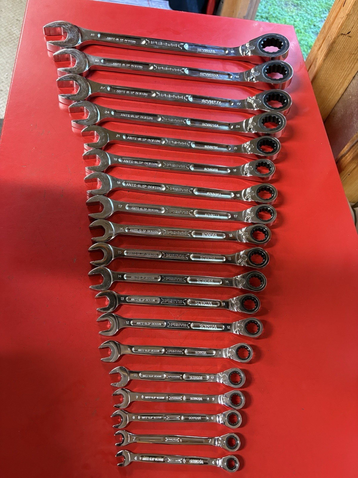 Proto 19 Piece Metric Ratcheting Combo Wrench Set MADE IN USA