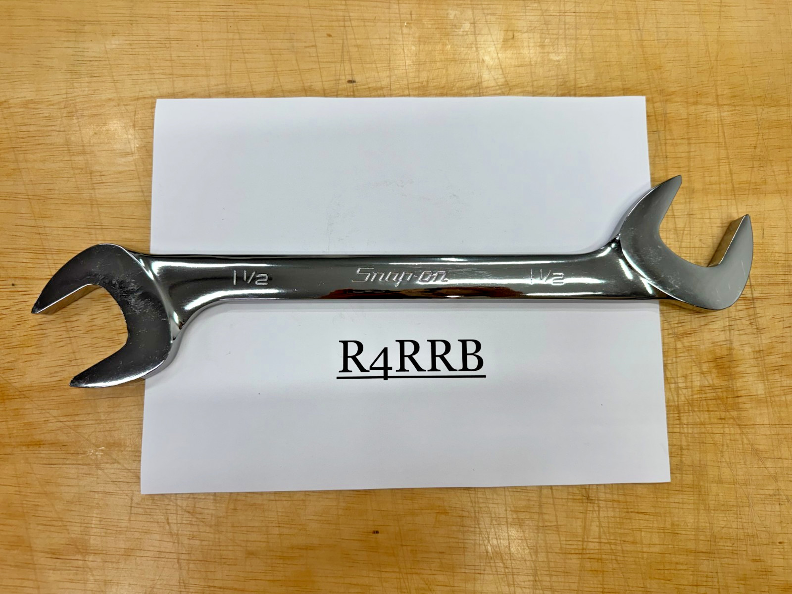 Snap-on Tools USA NEW 1-1/2″ SAE 4 Way Open-End Angle Head Chrome Wrench VS48B
