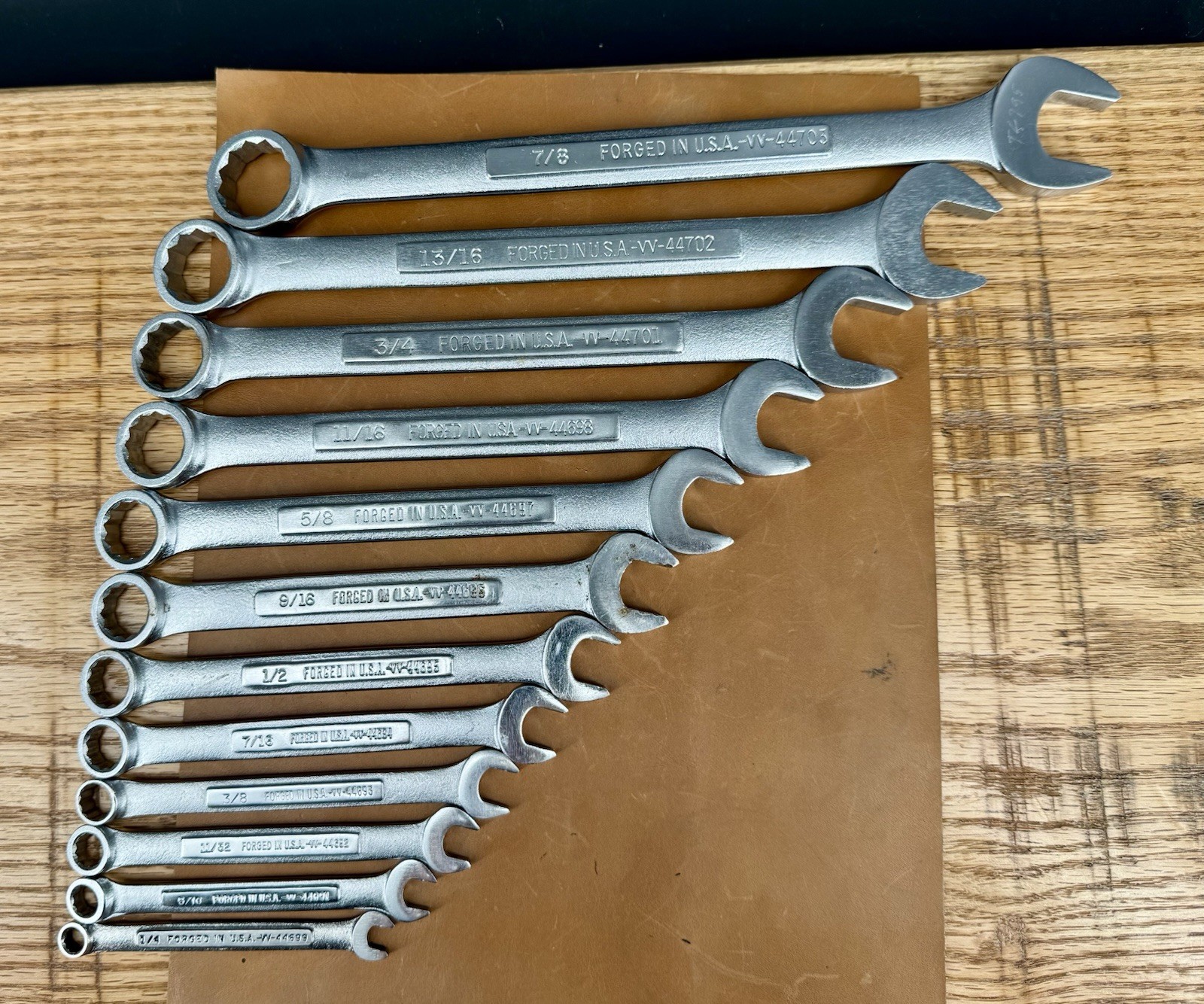 Vintage Craftsman 12 piece SAE Wrench Set =VV=series In Holder, USA, Excellent!