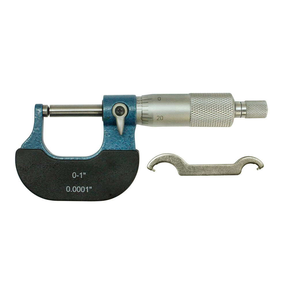 0-1″ Precision Ball Anvil Flat Spindle Micrometer 0.0001″ Grad Machinist Gauge