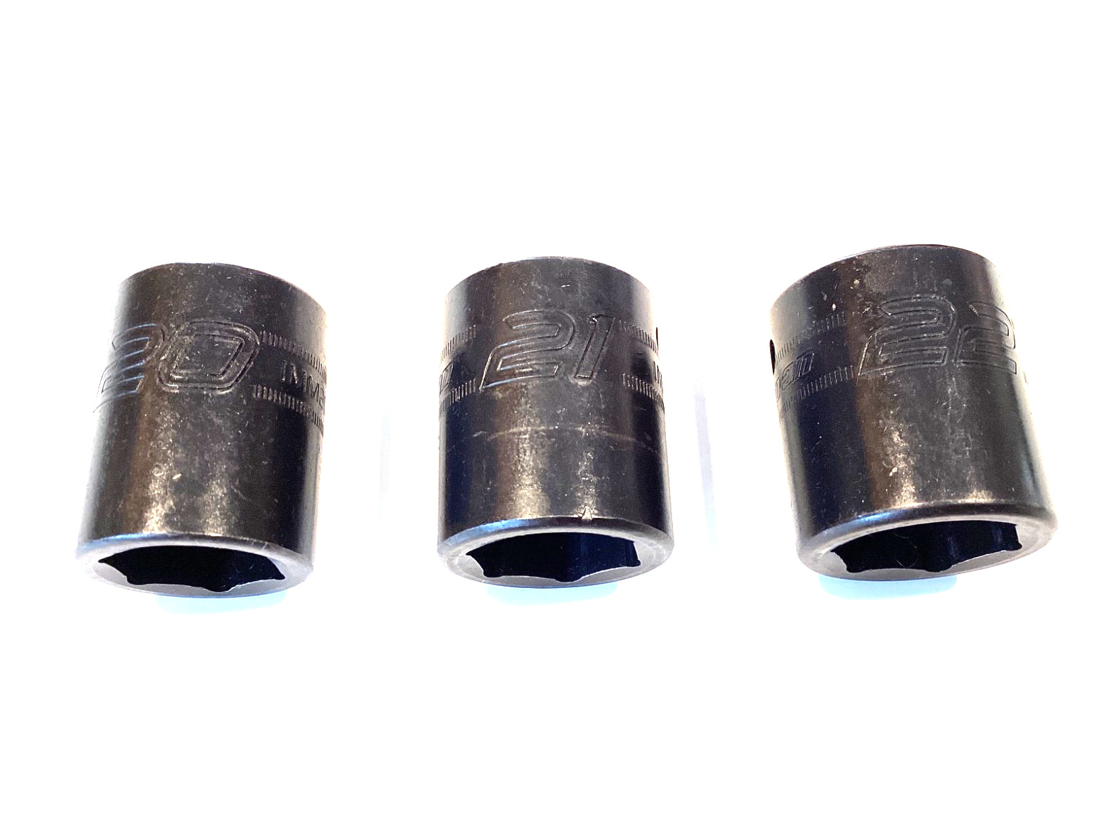 Snap On 3 Piece 1/2”Dr Metric Shallow Impact Socket Set IMM200 IMM210 IMM220 NEW