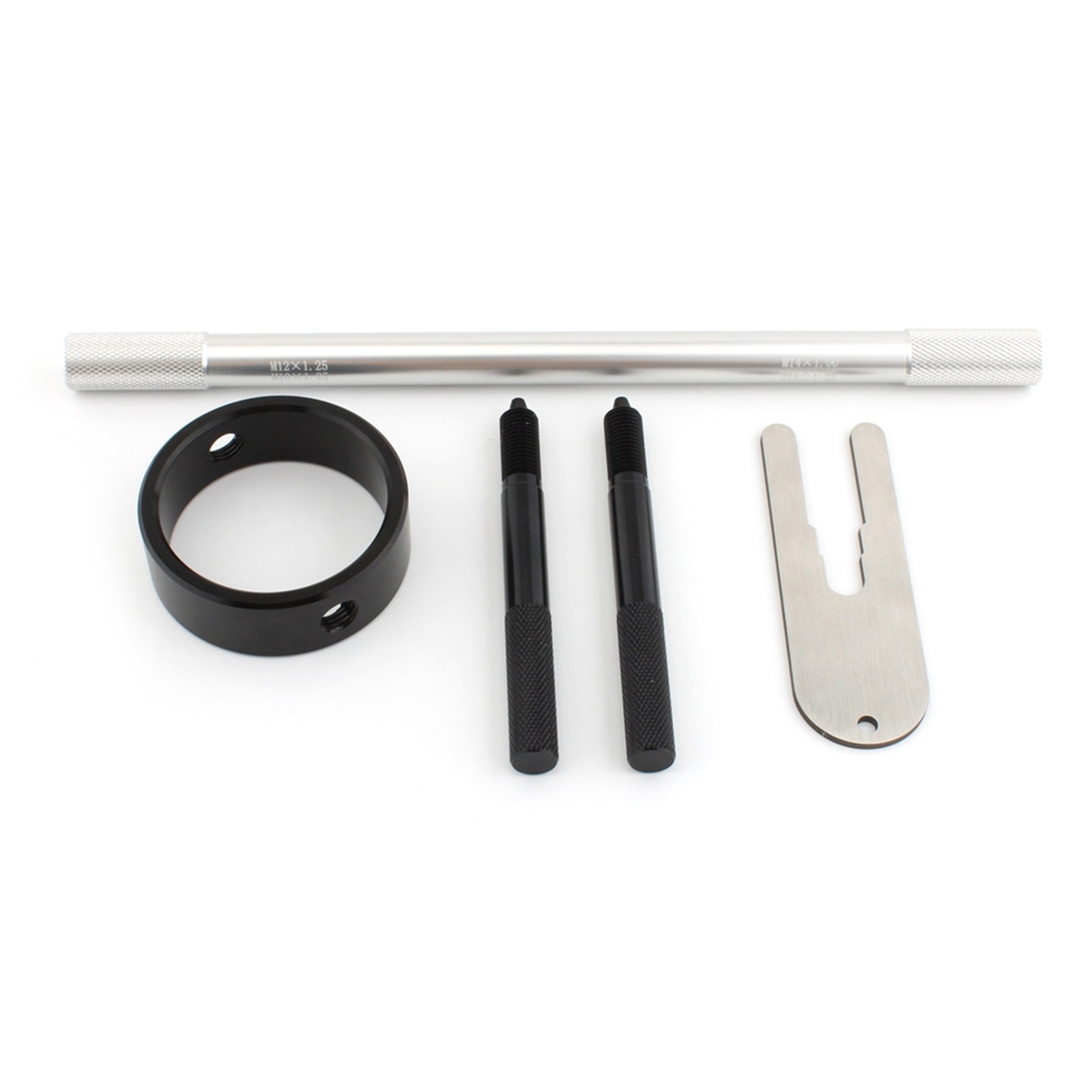 Fork Spring Compressor Adjustable Tool for Motorcycle Maintenance Silver+Black