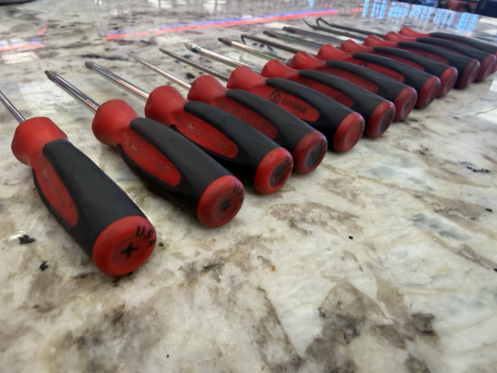 Snap On Pick Screwdriver Torx Set Red PAK562420 Pouch 12 Piece Set As Pictured..