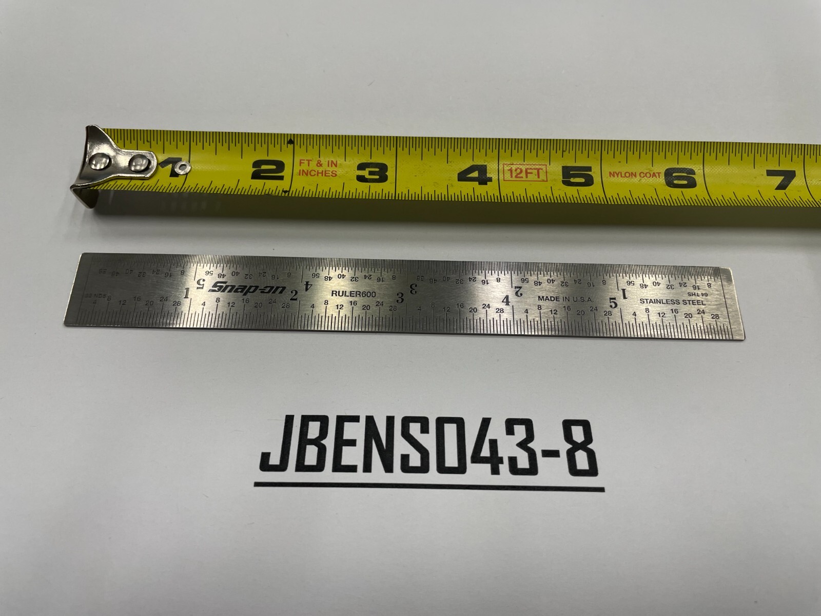 Snap-on Tools USA NEW 6″ Straight Edge 1/32″ & 1/64″ Grad. Steel Ruler RULER600