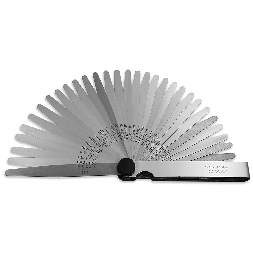 32pc Feeler Gauge Stainless Steel Measuring Tool Set 0.001-0.004 0.03-1.00mm
