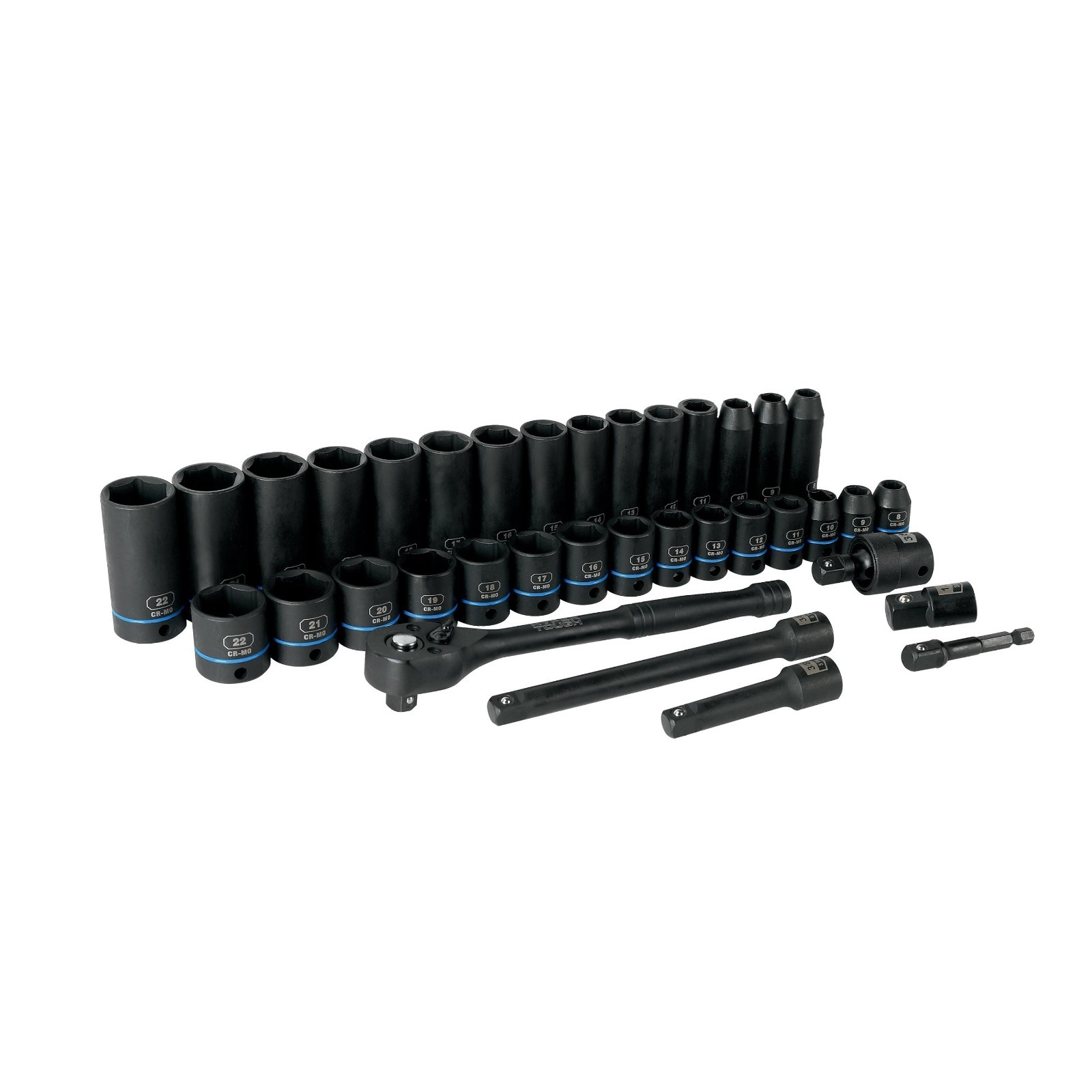 HOT 2026 Hyper Tough 36-Piece 3/8-inch Drive Metric CRMO Impact Socket Set (mm)