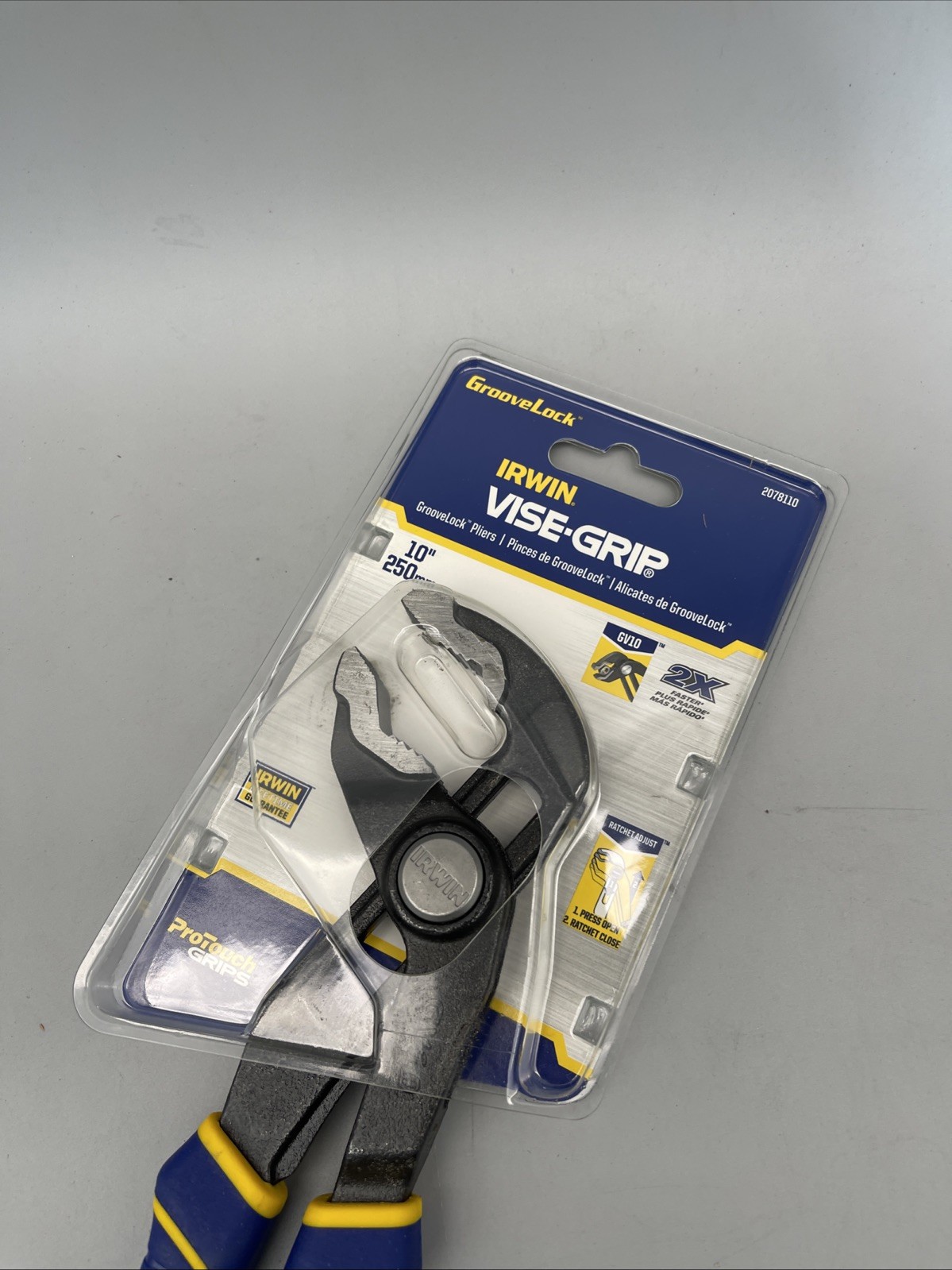 Irwin Industrial 2078110 GrooveLock 10″ V Jaw Pliers Brand New