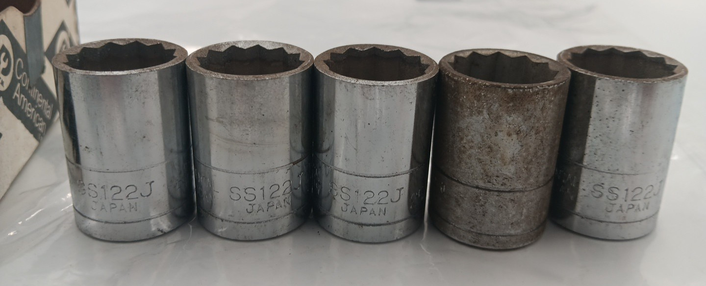 SS122J 1/2″ Drive 25/32″ Shallow Socket 12 Point Japan Lot of 5