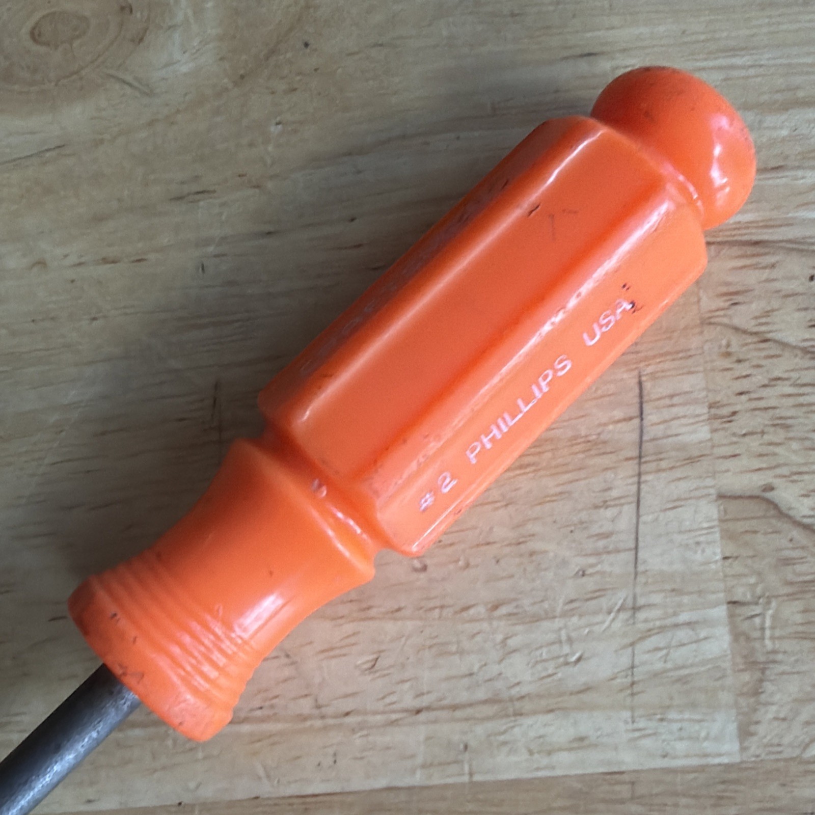Craftsman P2 No. 2 Phillips Screwdriver Orange Handle 7.75″ OAL H WF 41555 USA