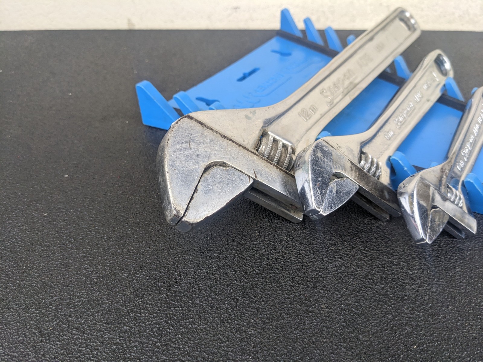 #bg039 Snap-on 3pc Vintage Adjustable Wrench Set AD6 AD8 AD12 USA