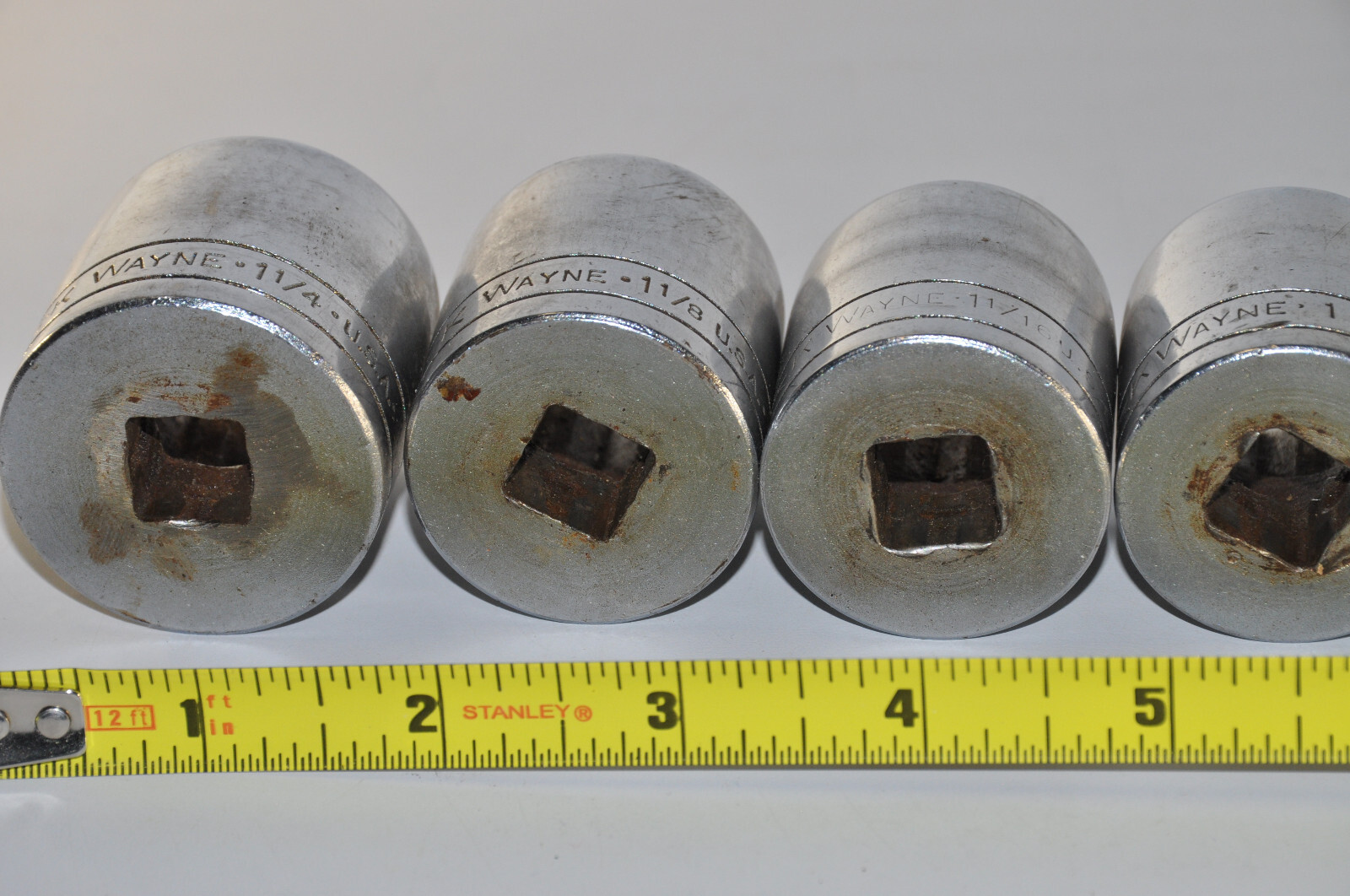 SK Wayne 8pc 1/2″ Drive 12 Point SAE 7/16 to 1-1/4 Shallow Socket Set USA