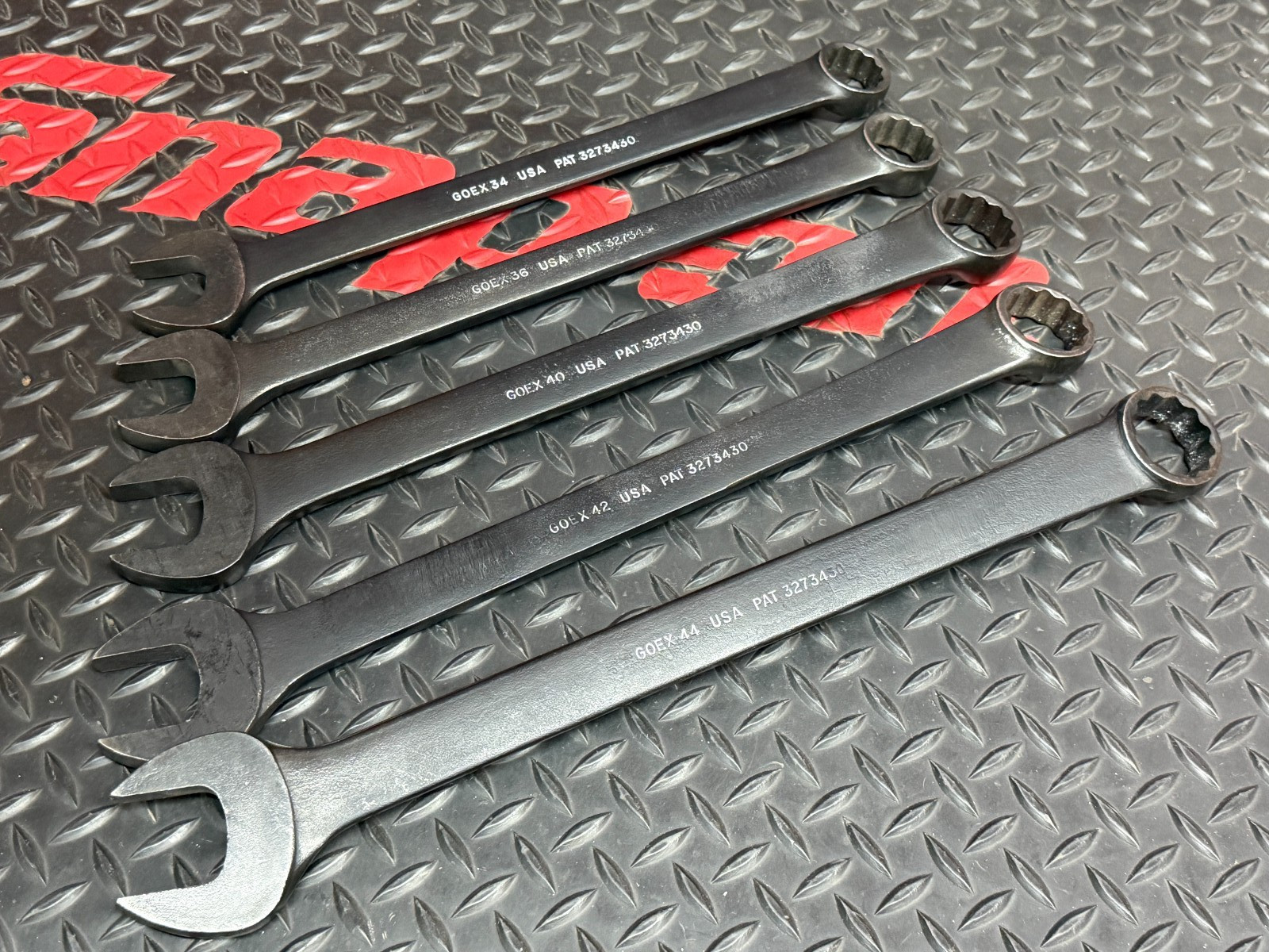 Snap on 1-1/8″ 1-1/16″ 1-1/4″ 1-5/16″ 1-3/8″ GOEX Industrial Service Wrench Set