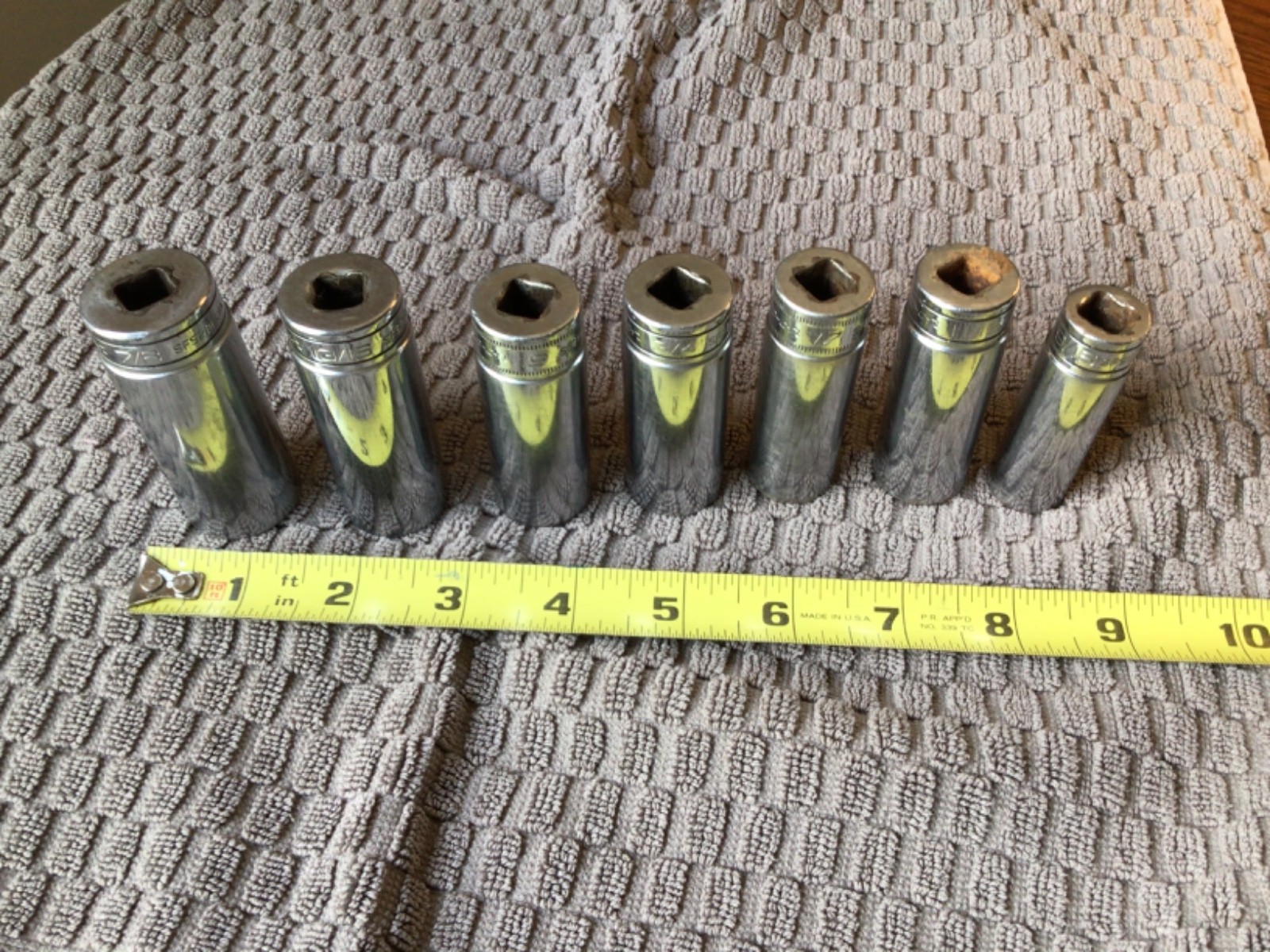 Snap-on 7 Piece Socket Lot, See All Photos, Preowned