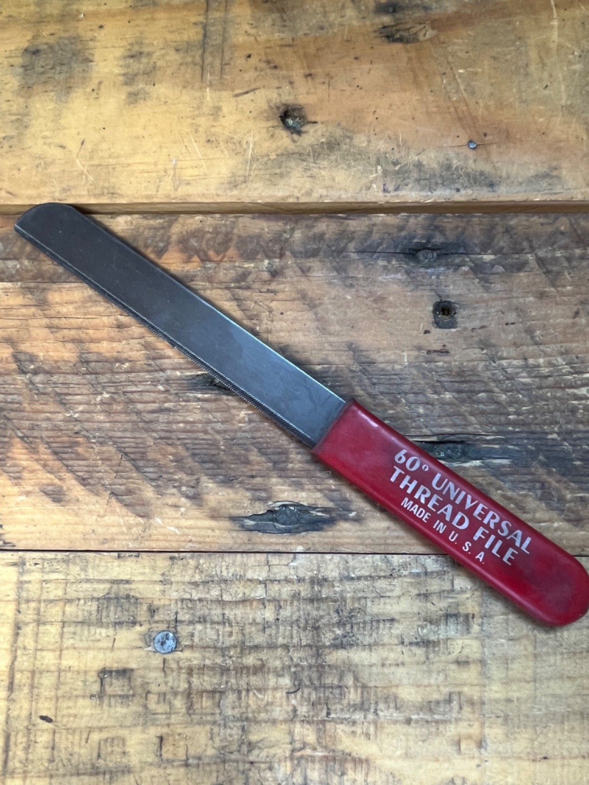 60 Degree 9″ Long Universal Thread File Knife Made In The USA