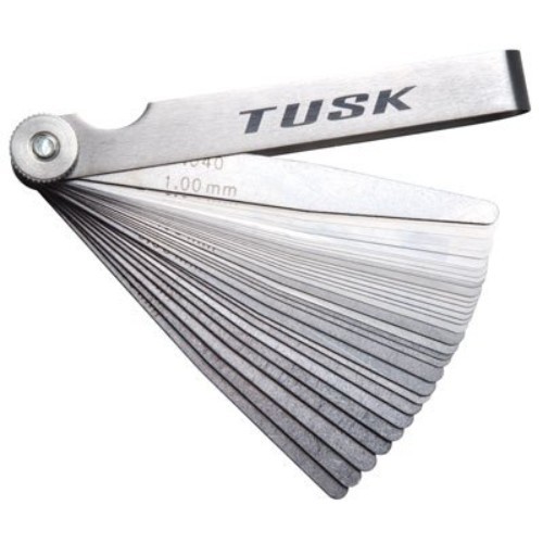 Precision Tapered Feeler Gauge Set: 32 Blades for Metric & Inch Measurements