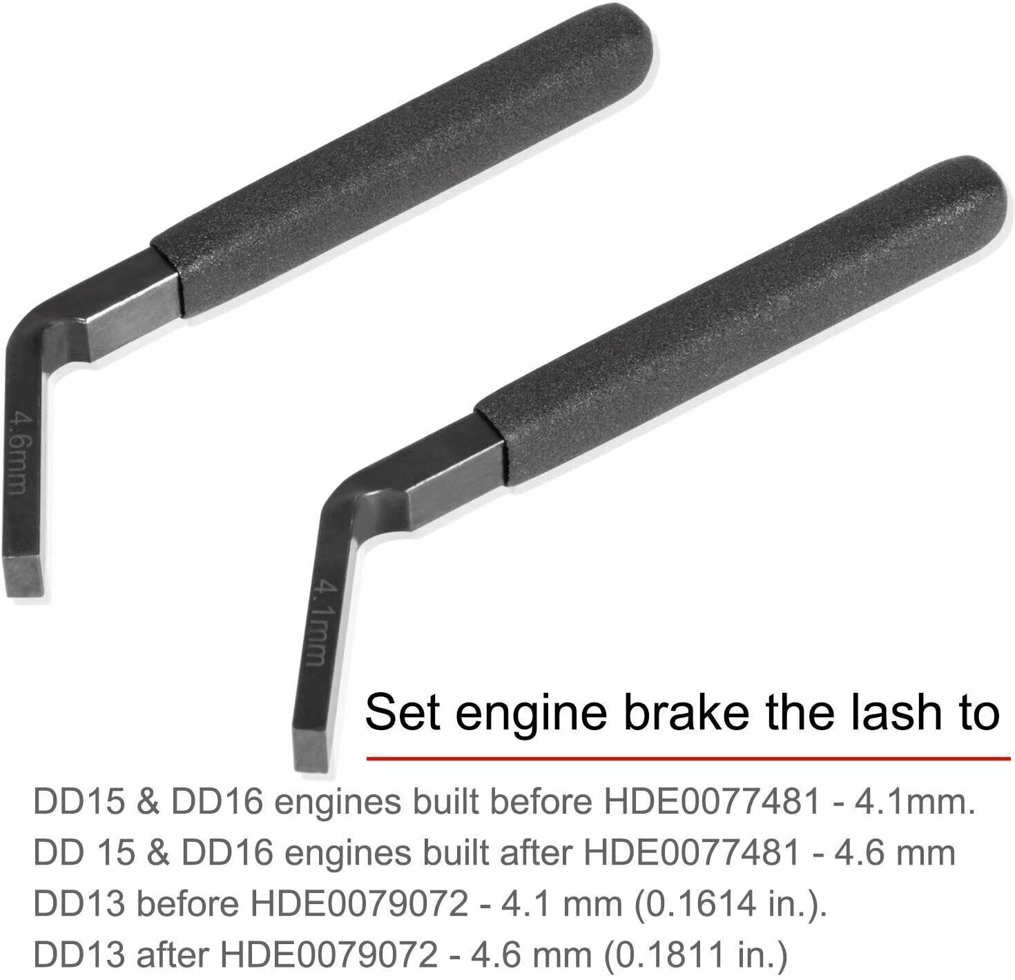 Engine Brake Adjustment Tool 4.6MM + 4.1MM Fit for Detroit Diesel DD13 DD15 DD16