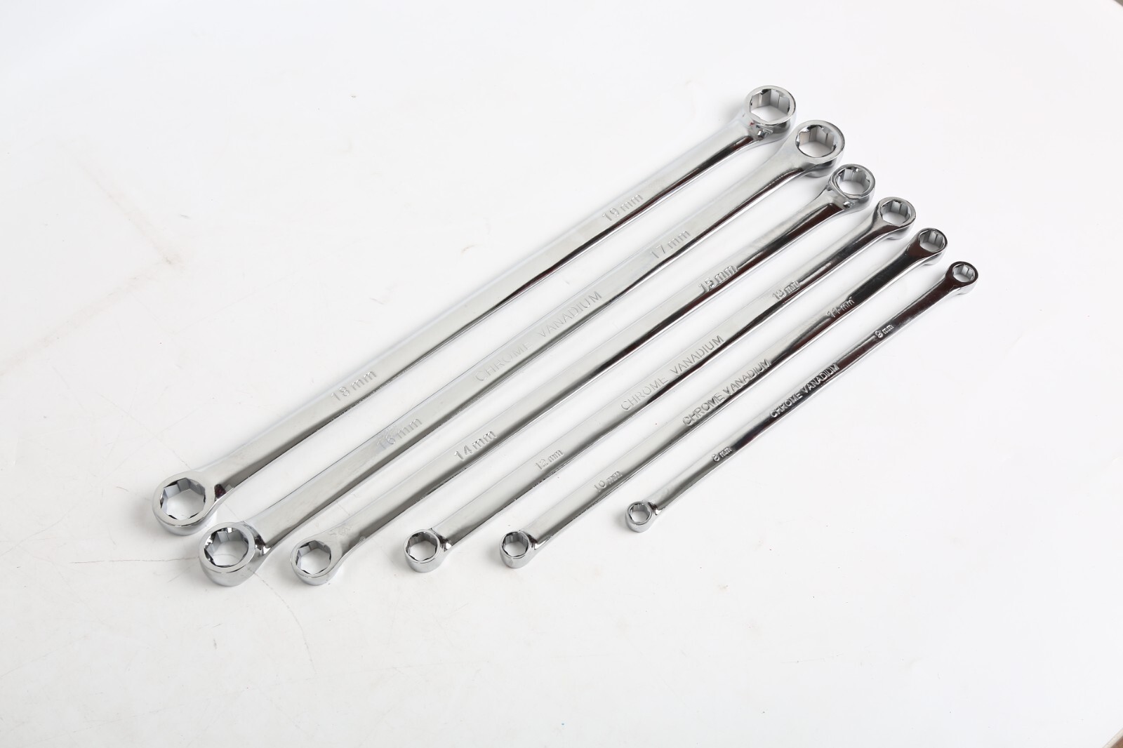 6pc Metric Bolt Extractor Offset Wrench Set 6-Point Box End CRV Bolt Remover Set
