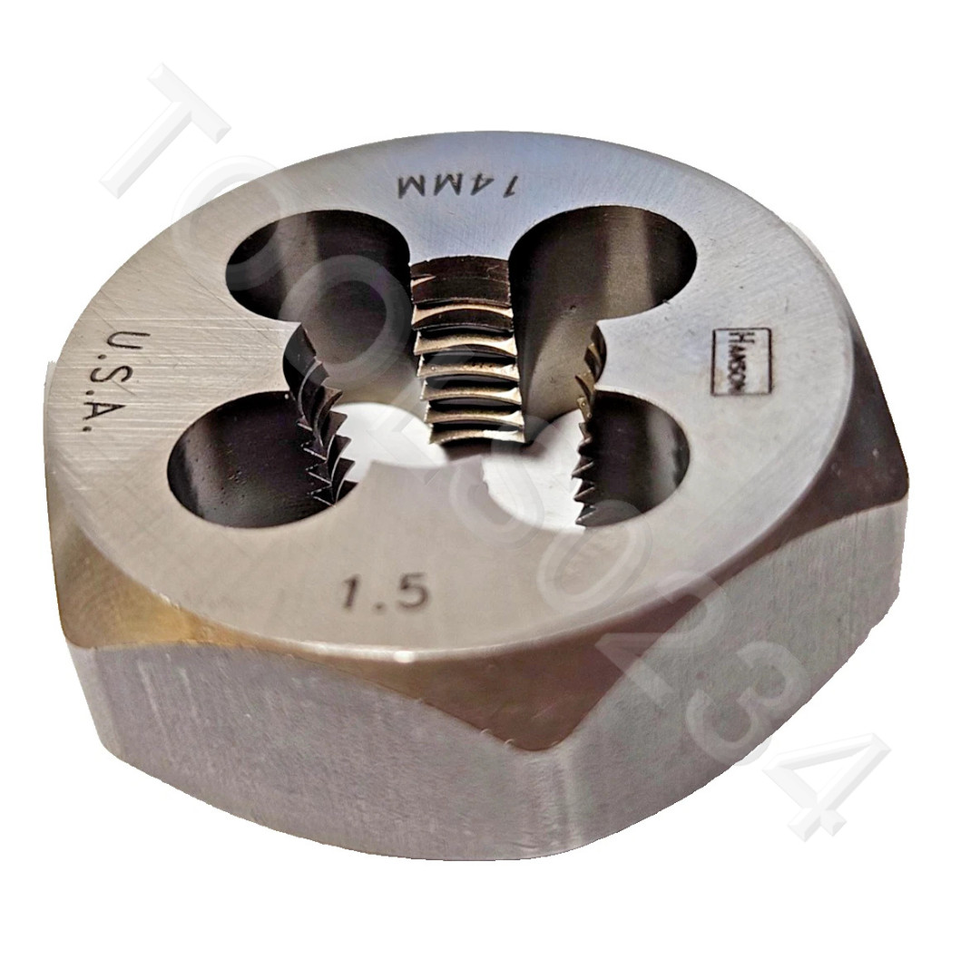 M14 X 1.5 Irwin Hex Die 6950 ZR Metric 1.4″ Hex Rethd Die 14MM Carbon Steel