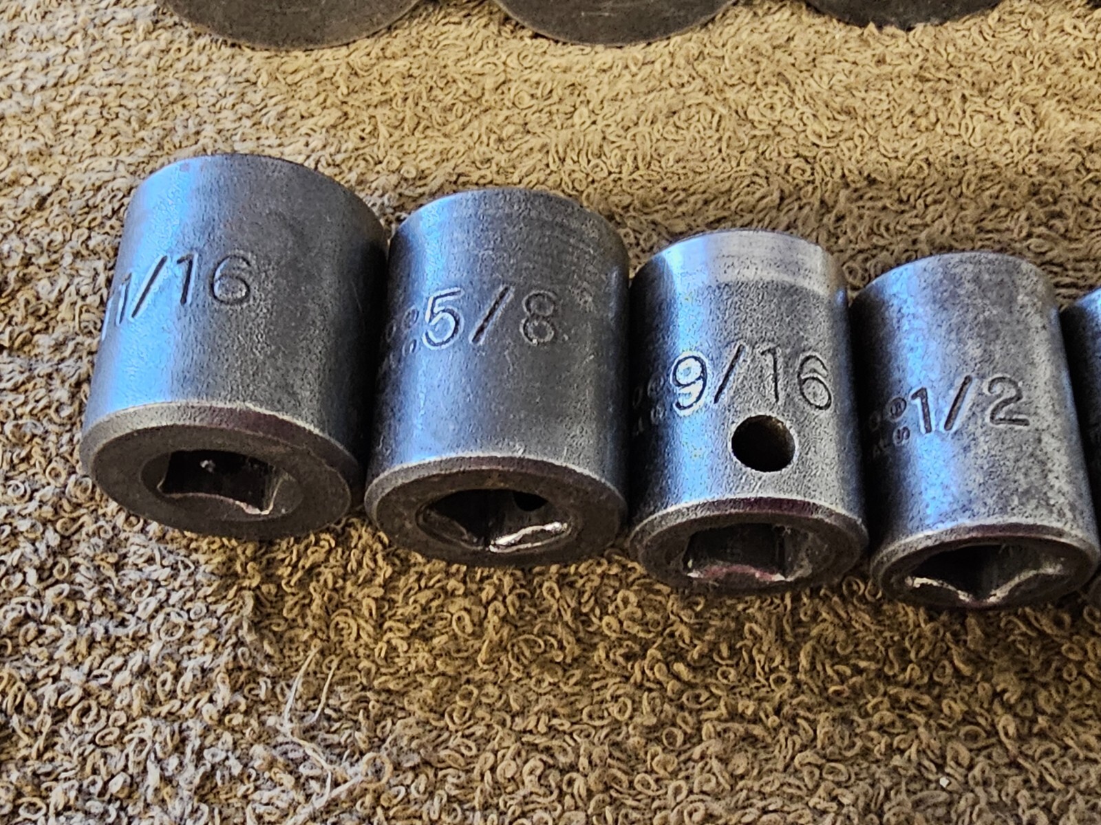12 Proto Professional Impact Socket Set 3/8″ Drive Sae 1″ 7/8 3/4 5/8 1/2 5/16