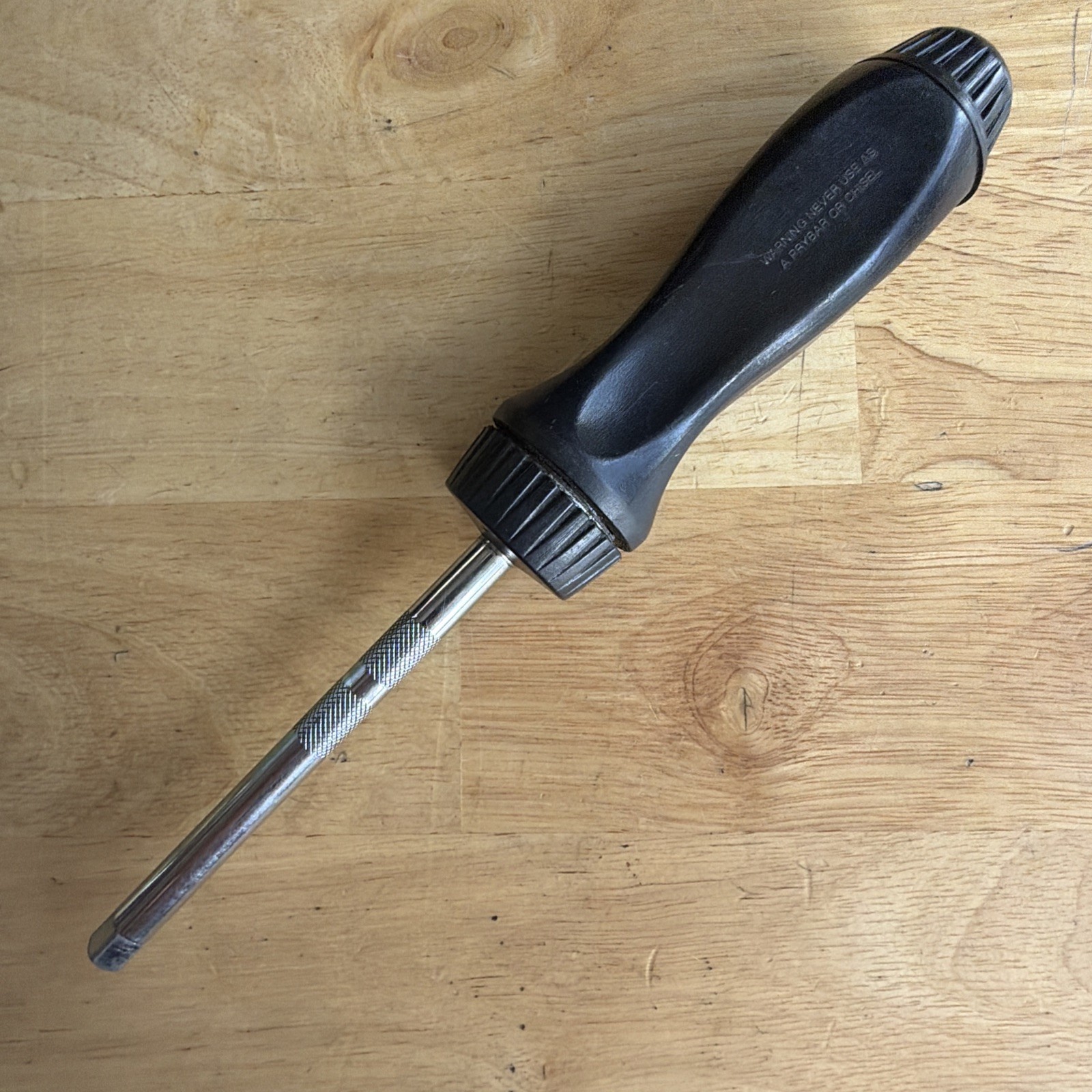 Snap On Tools 9″ Ratcheting Driver Spinner Handle 1/4″ Square Drive Black TMR4