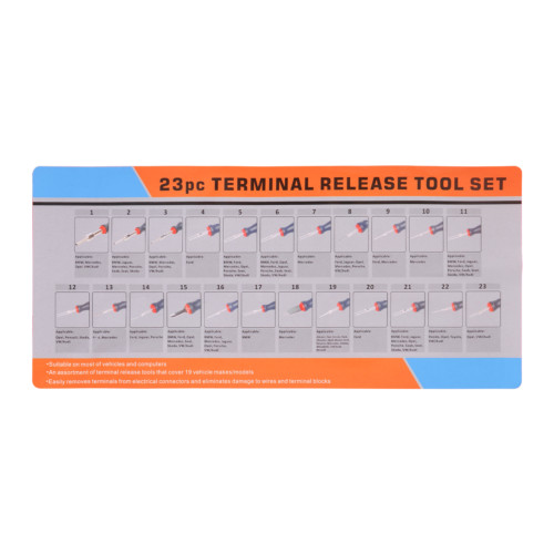 23Pcs Universal Automotive Terminal Release Removal Remover Set Rubber Handle