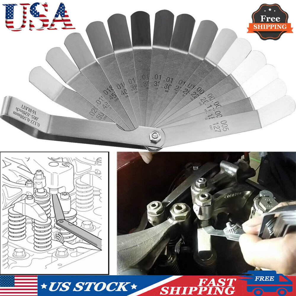 16xTapered Feeler Gauge Set Valve Clearance Checker UTV ATV Motorcycle Wqgjmsxpq