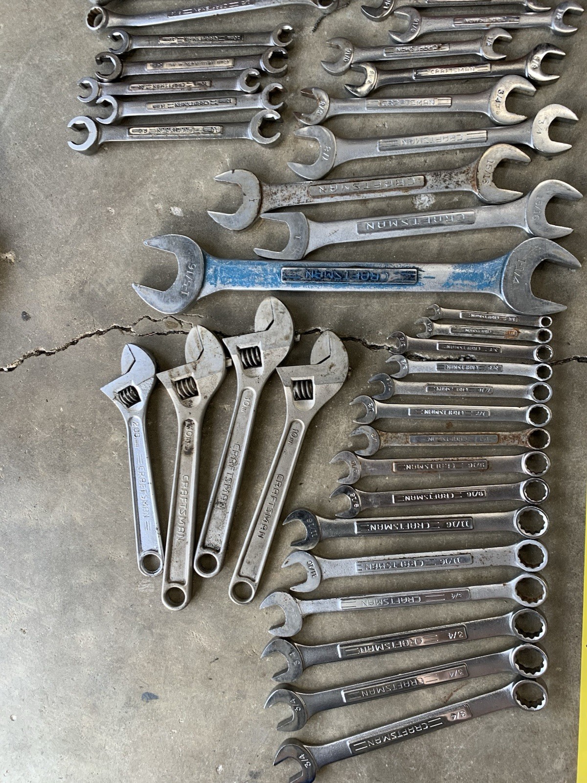 100% USA Craftsman Massive Tool Lot 13 COMPLETE WRENCH SETS SAE & Metric 196Pc
