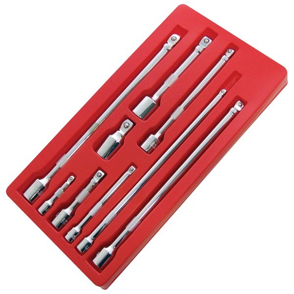 9PC WOBBLE EXTENSION BAR 3/8″ 1/4″ 1/2″ DRIVE SOCKET RATCHET SET I4257