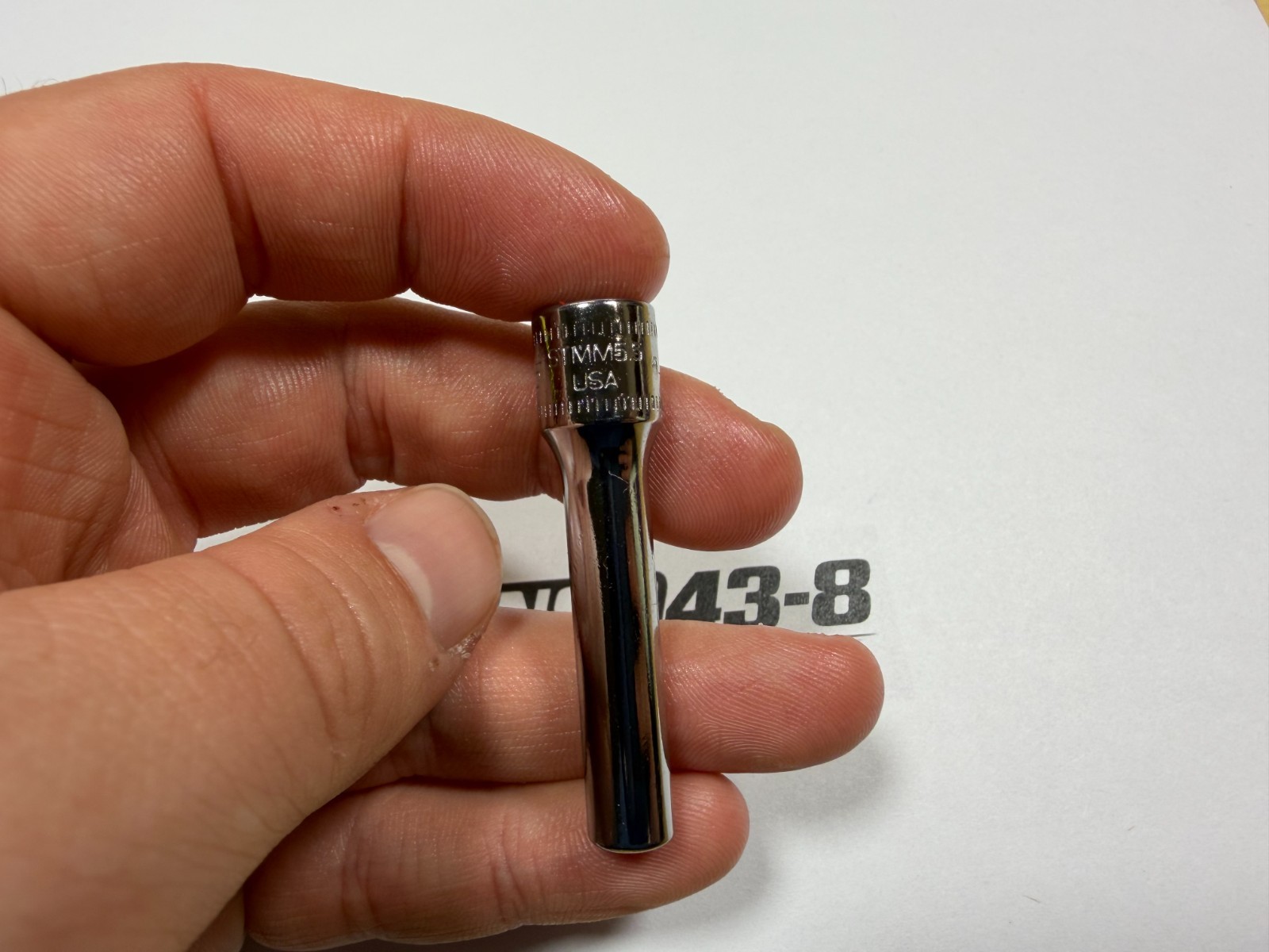 Snap-On Tools USA NEW 1/4″ Drive 5.5mm Metric 6pt Deep Chrome Socket STMM5.5