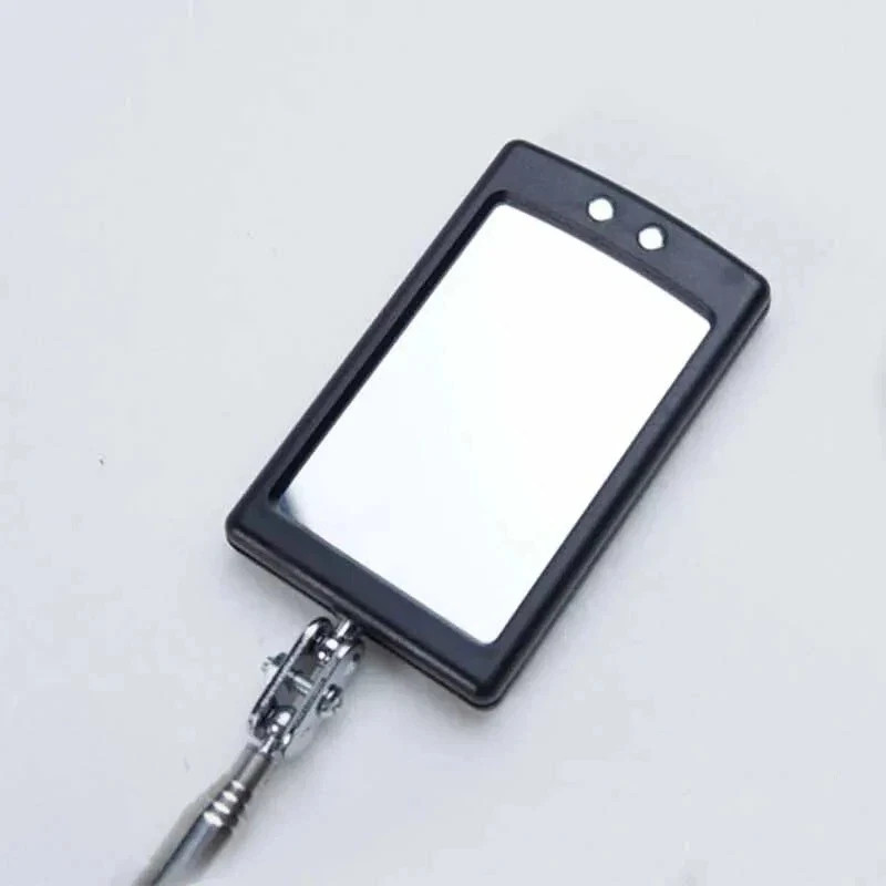 Telescopic LED lit Mirror Inspection Extending Swivel Car Garage Mechanics Chrom