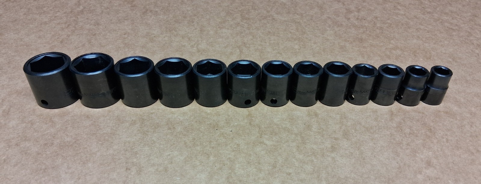 Matco Tools SBPM136TA 13pc Metric 3/8 Drive Impact Socket Set