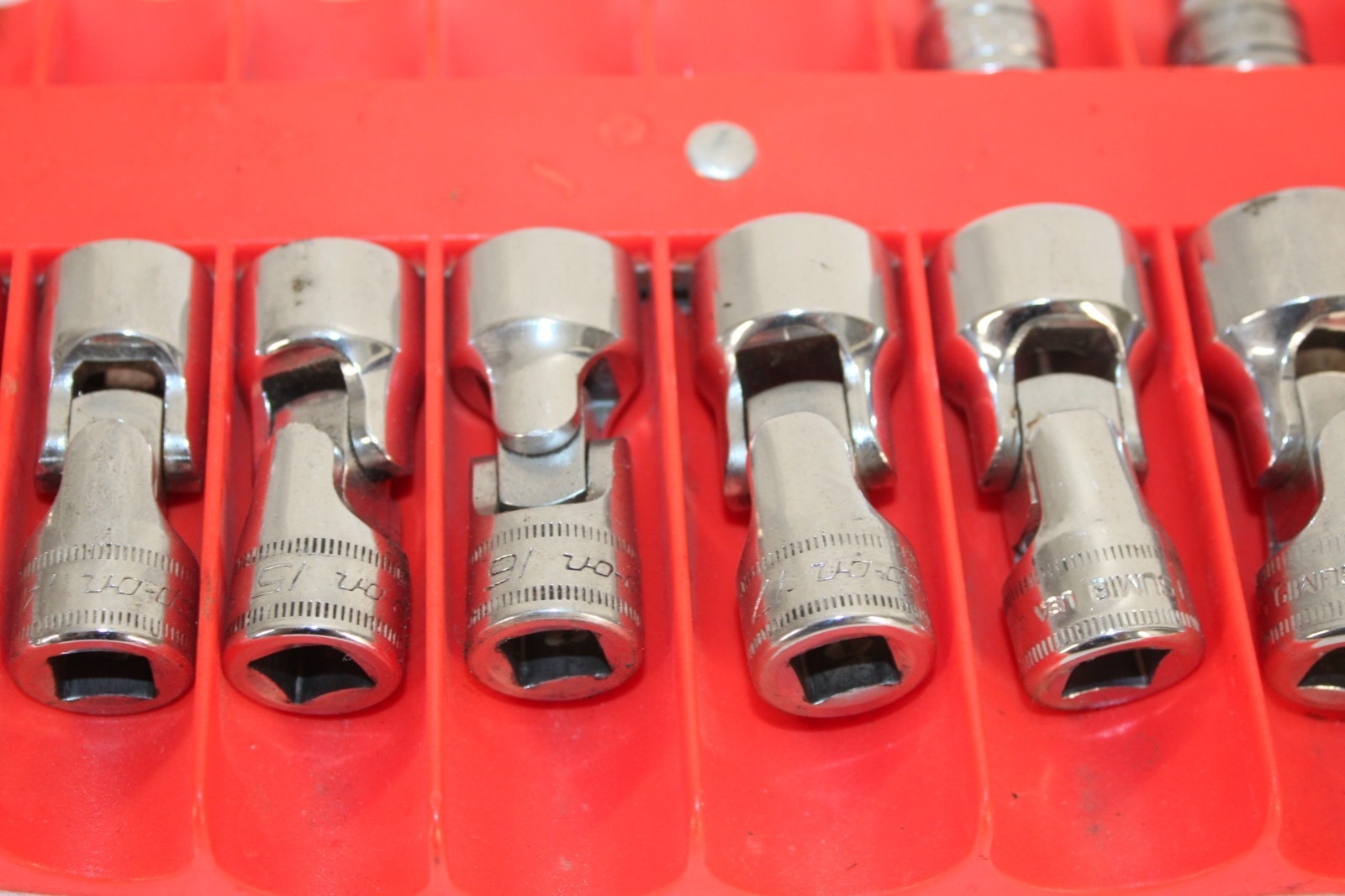 15 Snap-on Tools METRIC #7 thru #24 Swivel Socket Set, 3/8 drive, FSUM, + SAE