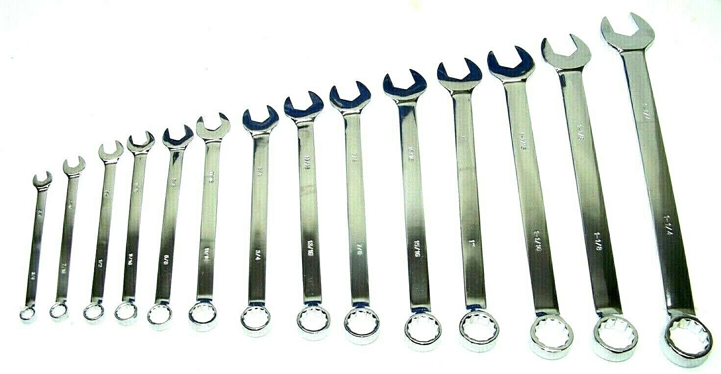 14 pc Wrench Set Standard SAE Combination Wrench set V Grove 3’8″ to 1-1/4″ DFS.