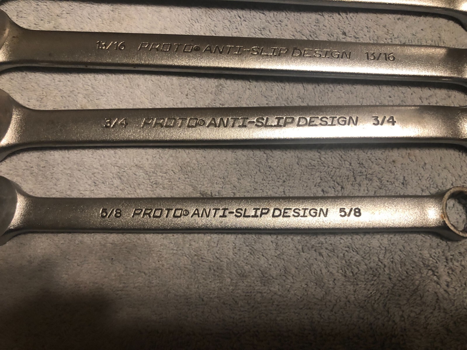 Vintage PROTO Professional Combination Wrench Set of 5 Pcs USA 5/8″-1″