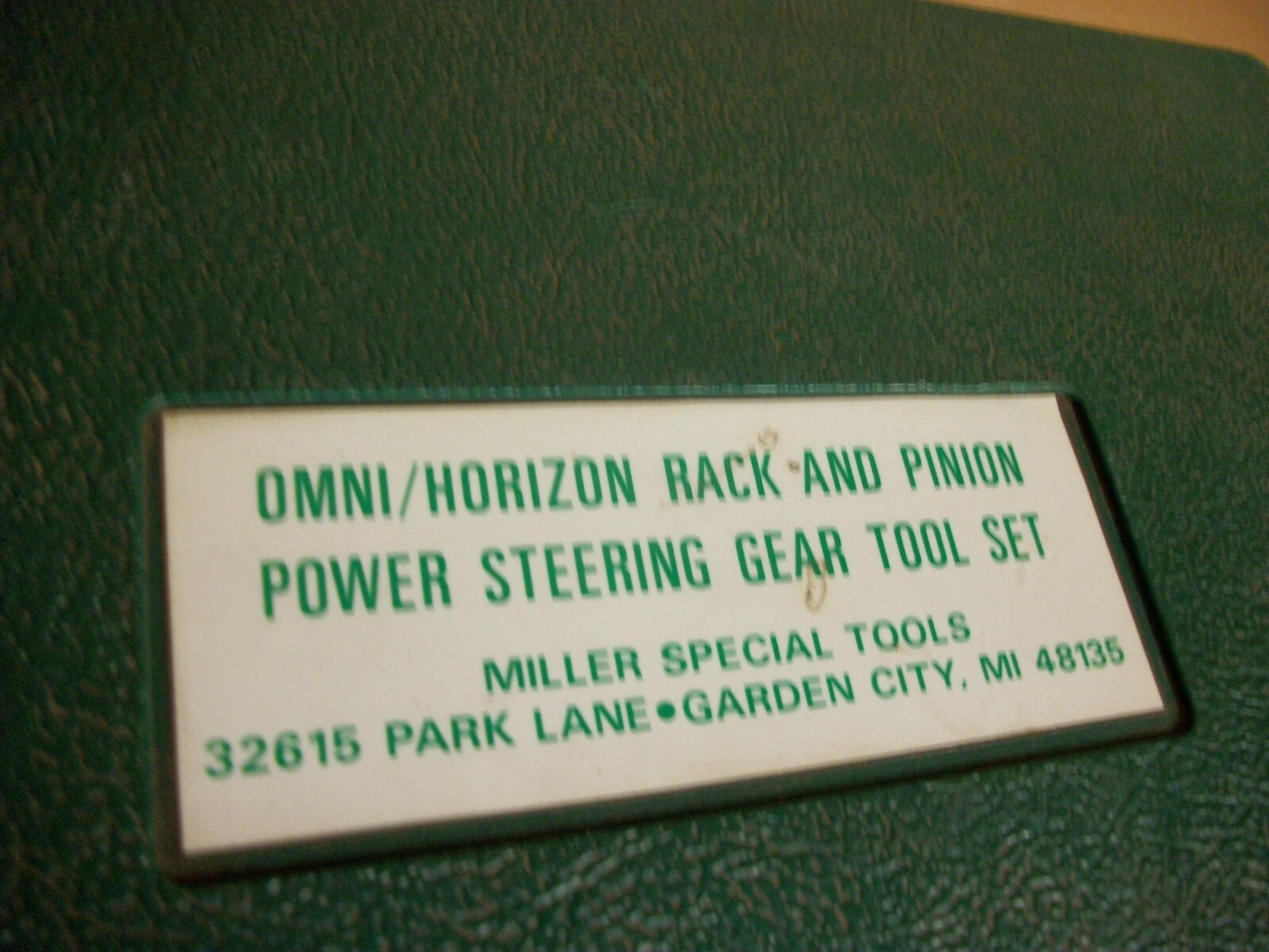 LOT OF 2 MILLER TOOL KITS C-4626 MASTER PINION SETTING GAUGE & RACK PINION OMNI