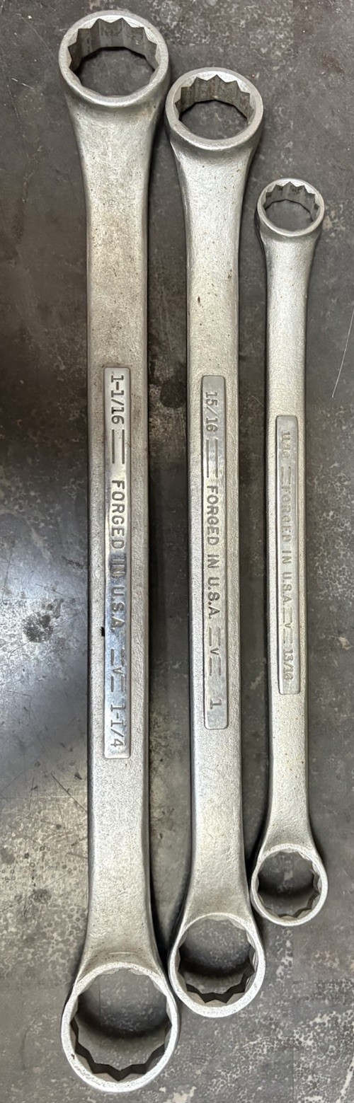 3 Large Craftsman -V- Series Double Box-End Wrench 12 Point USA See Pics