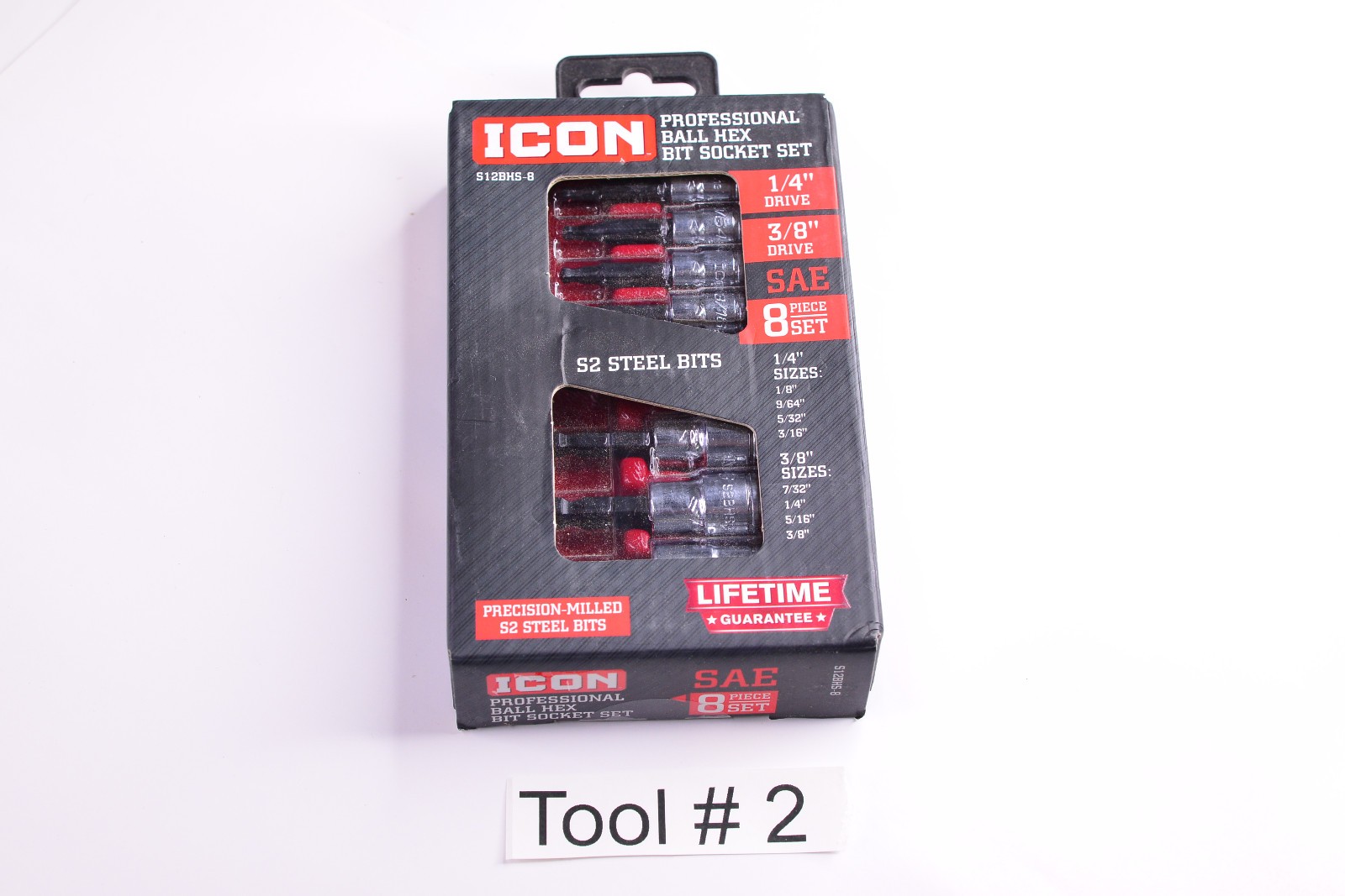 New ICON 1/4″ & 3/8″ Drive Professional SAE Ball Hex 8 pc. Socket Set