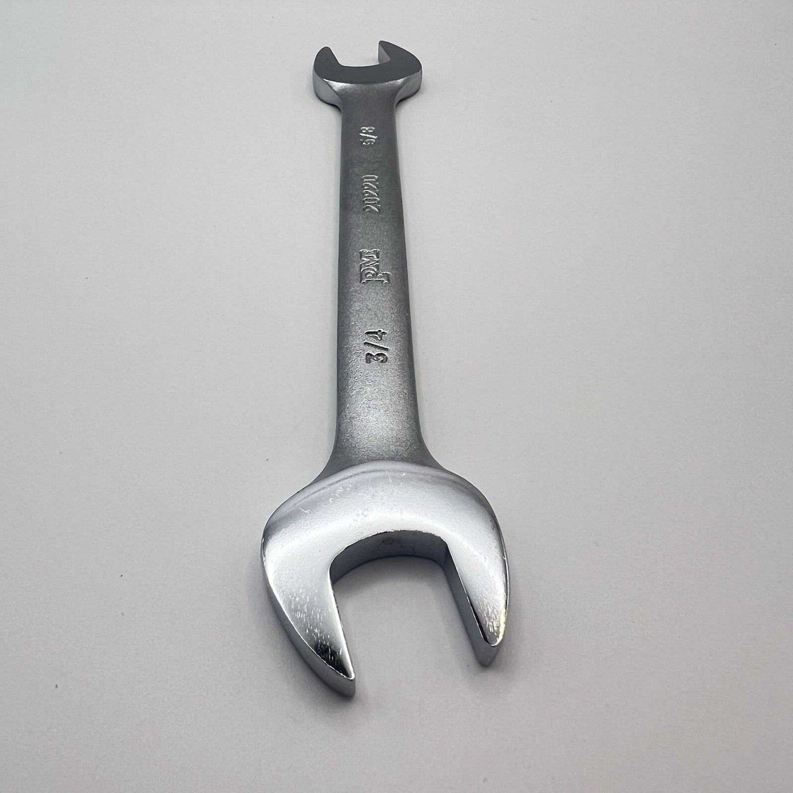 Popular Mechanics 3/4” x 5/8” Double Open End Wrench SAE Satin Finish 20220 NOS