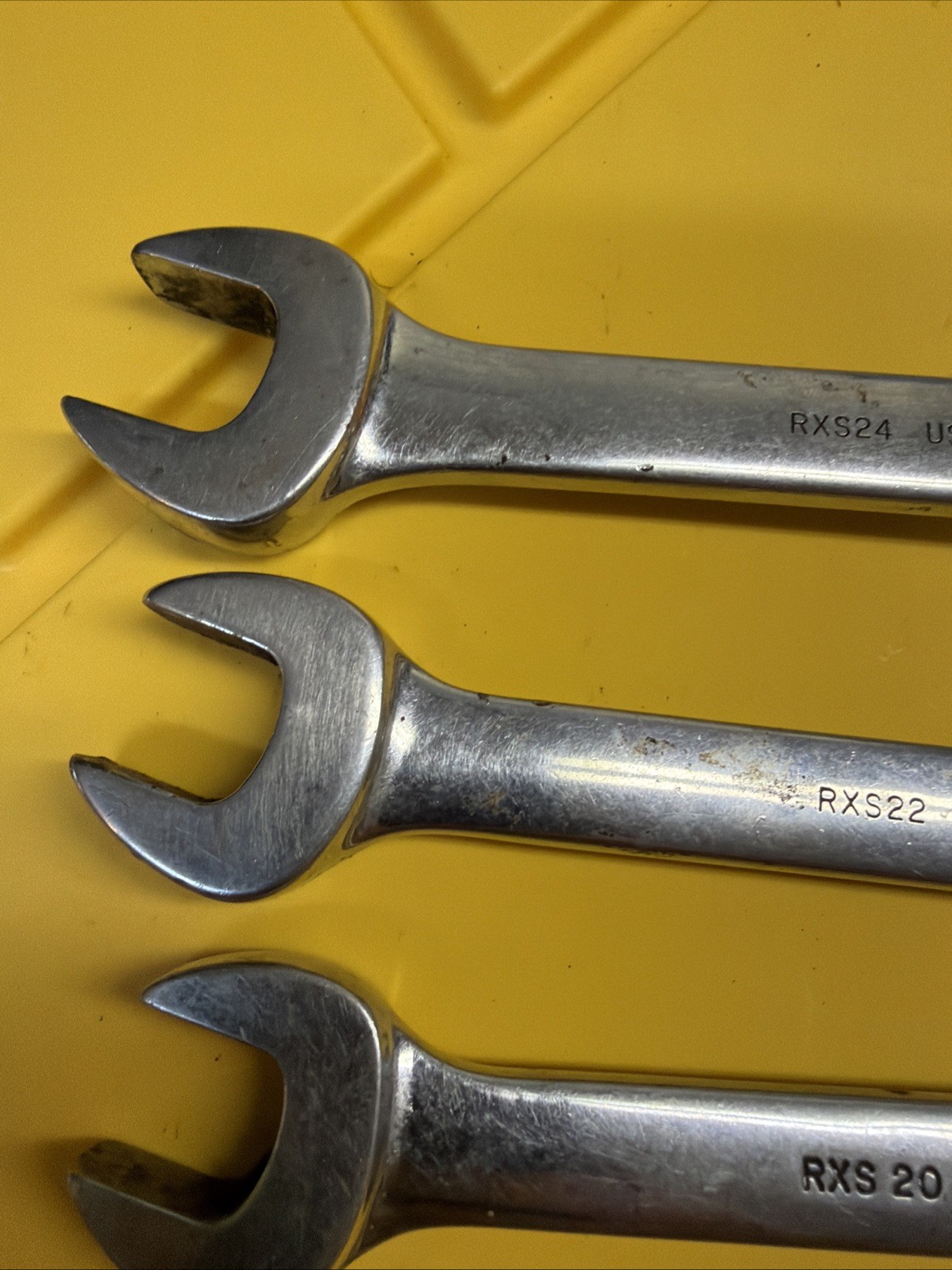 Snap-On Tools USA SAE Open-End RXS Flare Nut Combination Wrench SET of 7