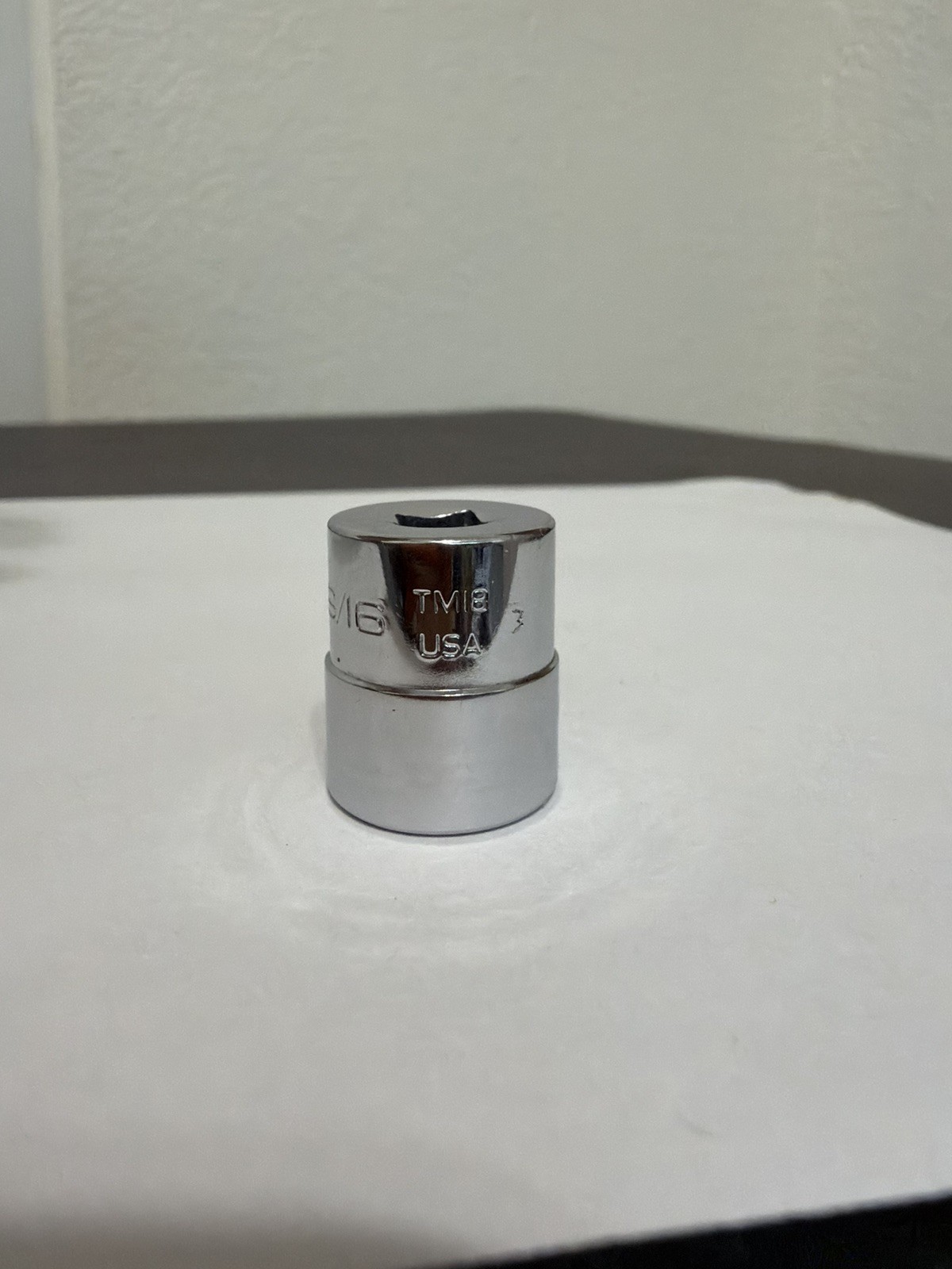 SNAP ON 9/16″ TM18 1/4″ DRIVE SAE 6 POINT SHALLOW CHROME SOCKET TM 18 9/16 «