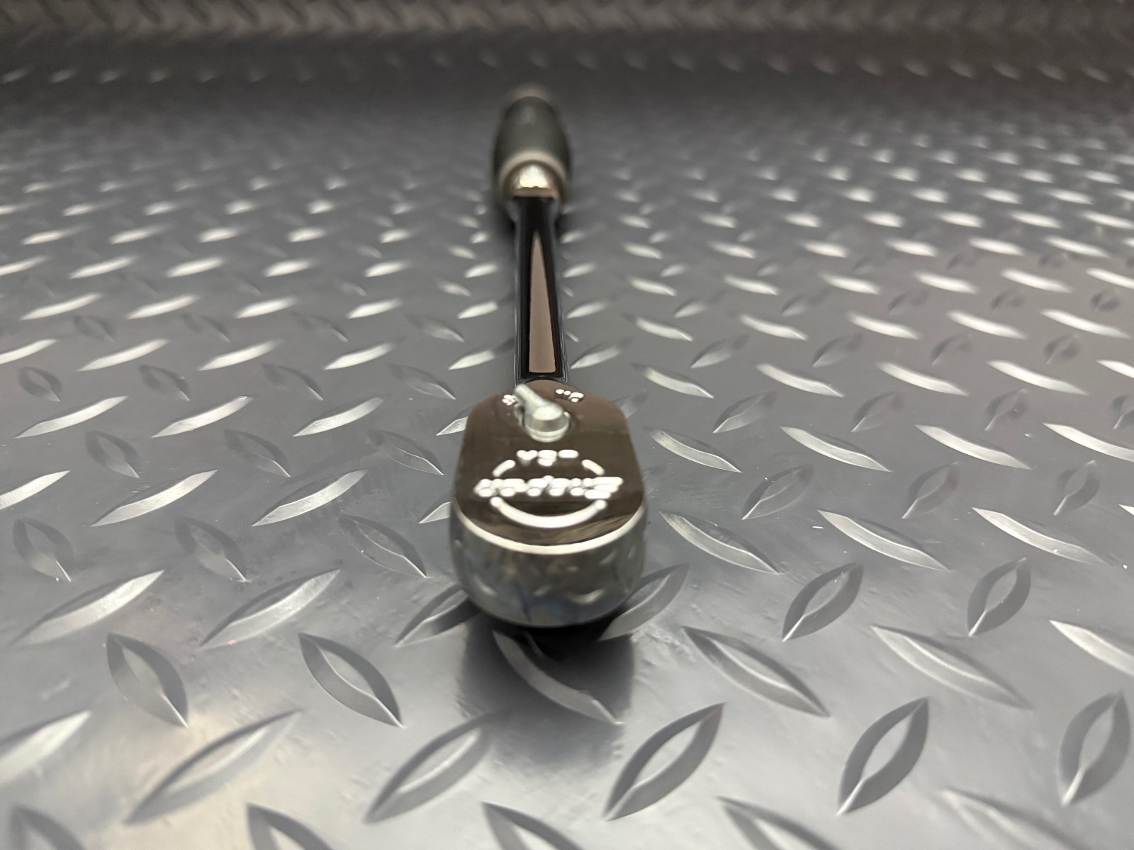 Snap-on Tools 3/8″ Drive Gray Soft Grip LONG Fixed Head Ratchet FHL80DT USA NEW