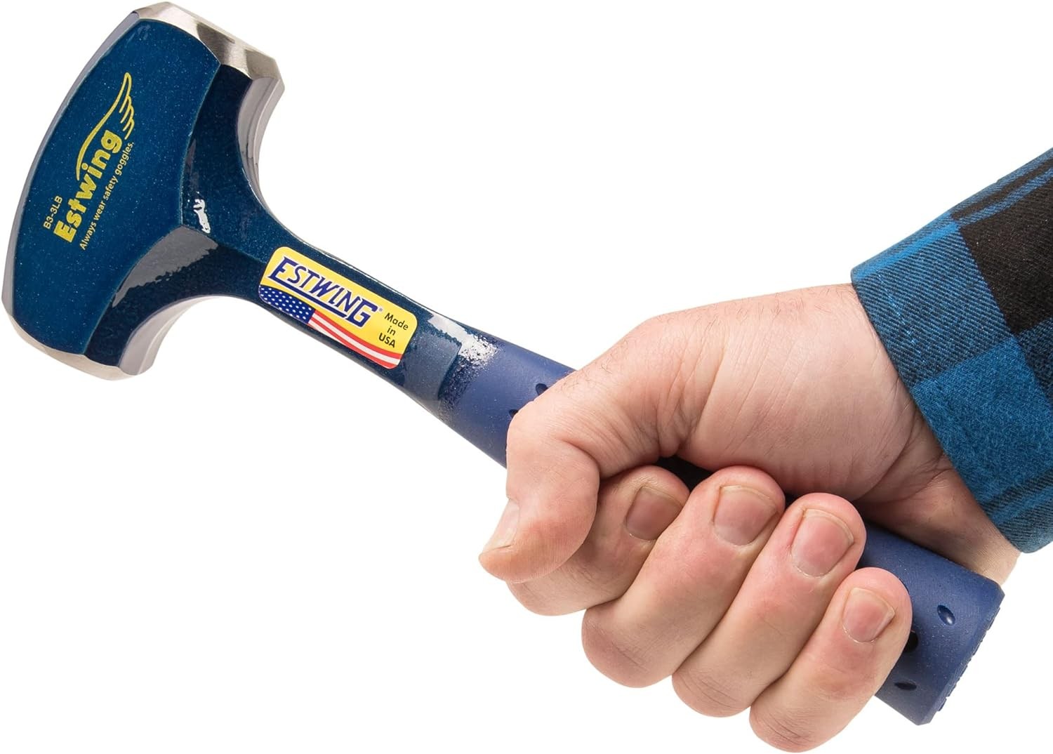 ESTWING Drilling/Crack Hammer – 3-Pound Sledge with Forged Steel 3 lbs, Multi