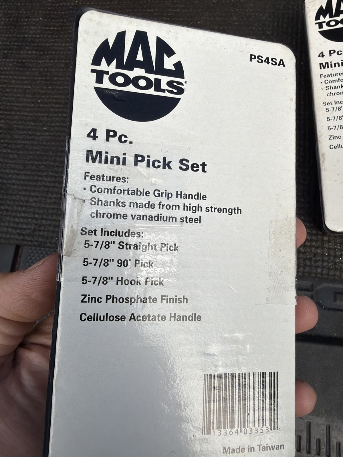 Mac Tools Rare Red Hard Handle Mini Auto Pick Set Ps4SA NEW OLD STOCK Comfort Gp