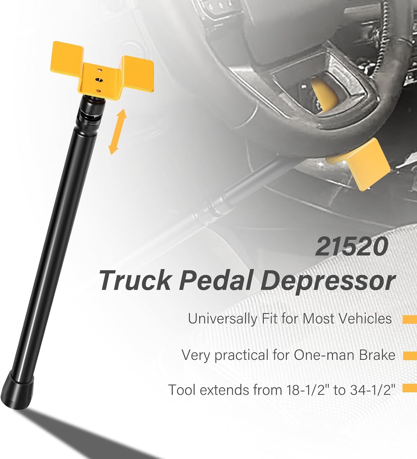 For Most Vehicles 21520 Truck Pedal Depressor Tool Brake Pedal Depressor Tool