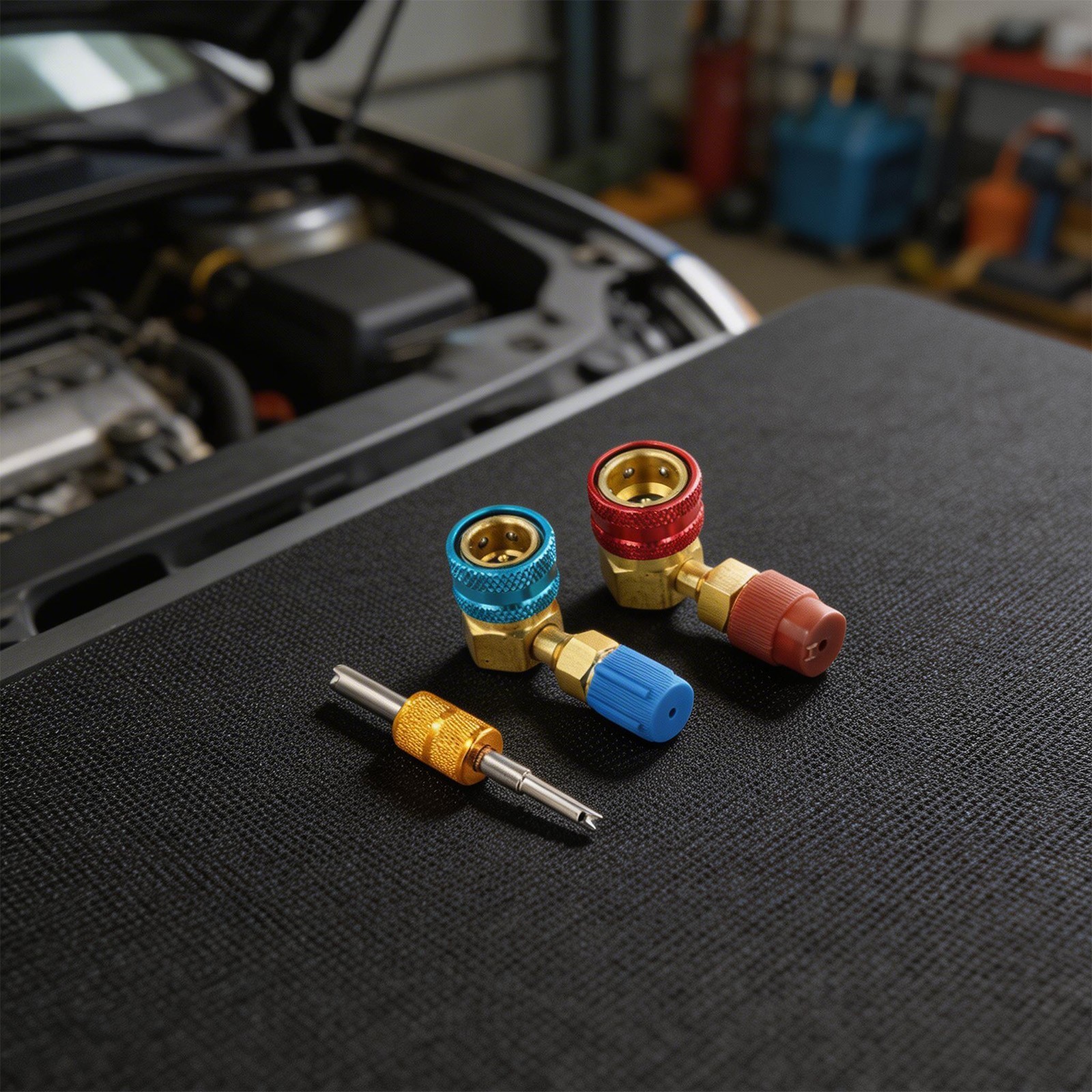 Automotive 90 Degree Quick Coupler Adapter Kit for R1234YF to For R134A Systems