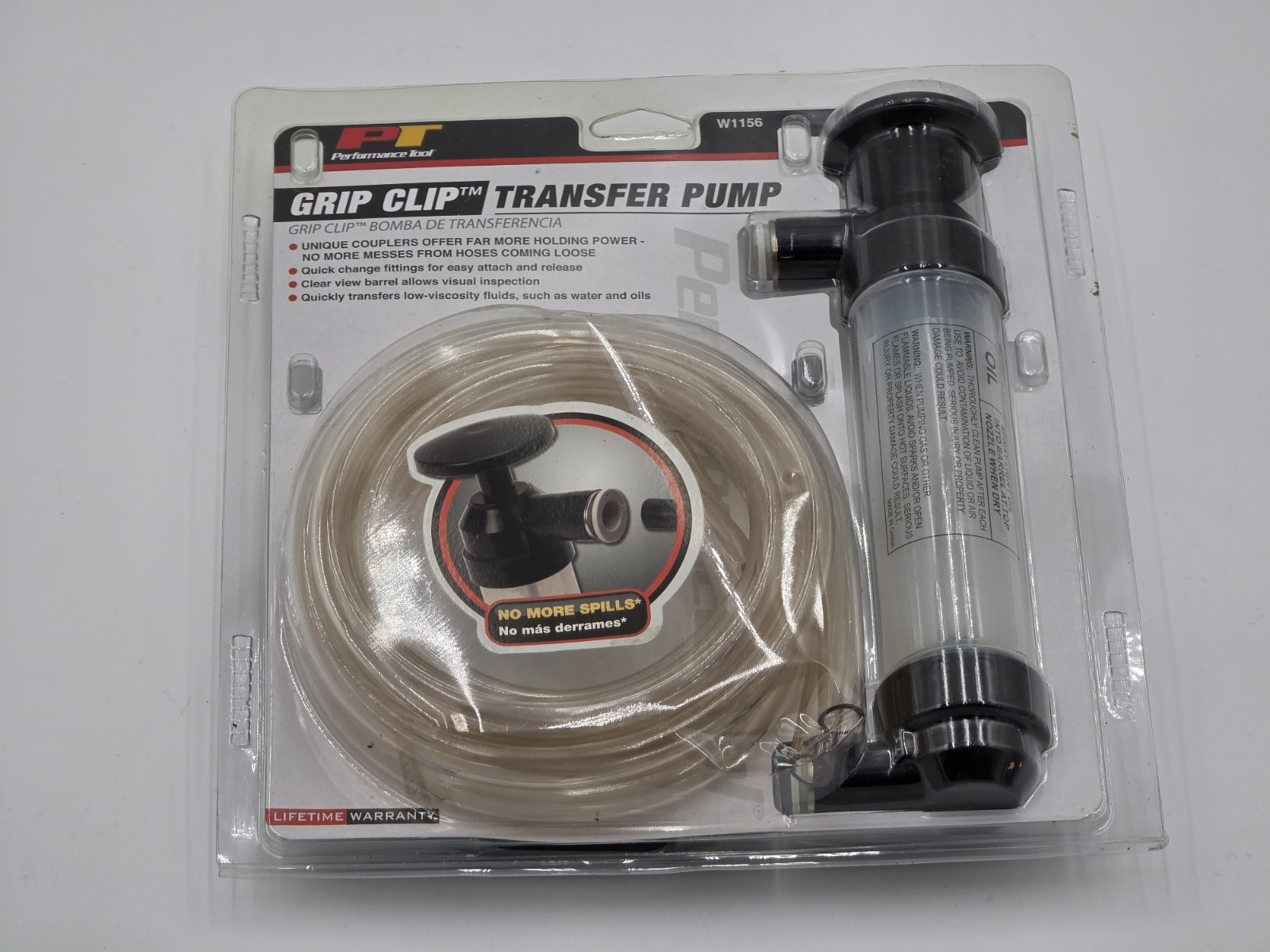 Performance Tool W1156 Grip Clip Fluid Transfer Air Pump Siphon Kit Automotive