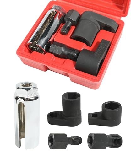 5Pcs Oxygen Sensor Socket Vacuum Wrench O2 M12 M18 Tool Renew Thread Chaser Set