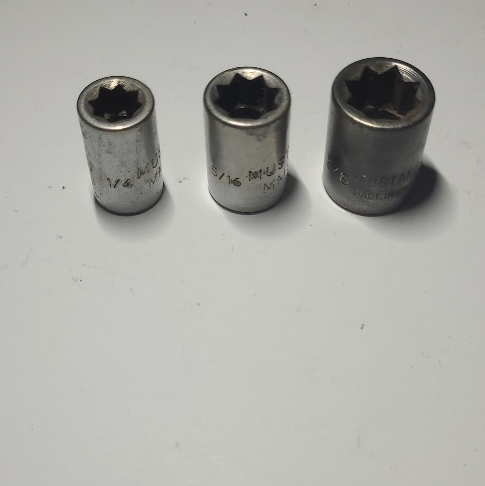 Mustang 1/4″ Drive 8 Point Sockets 3/8 MM812 5/16 MM810 1/4 MM808