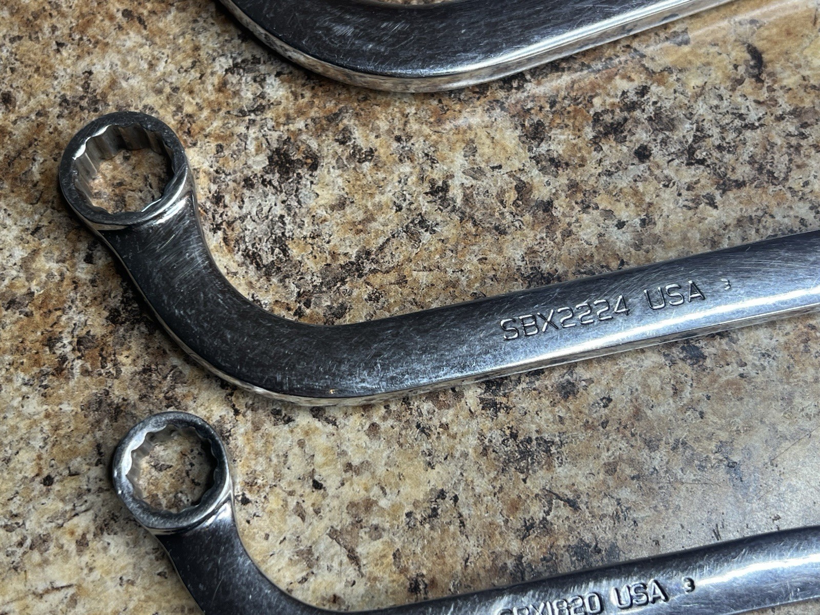 Snap On Tools SBX605 4 Pc 12 Point SAE S-Shaped Obstruction Box Wrench Set