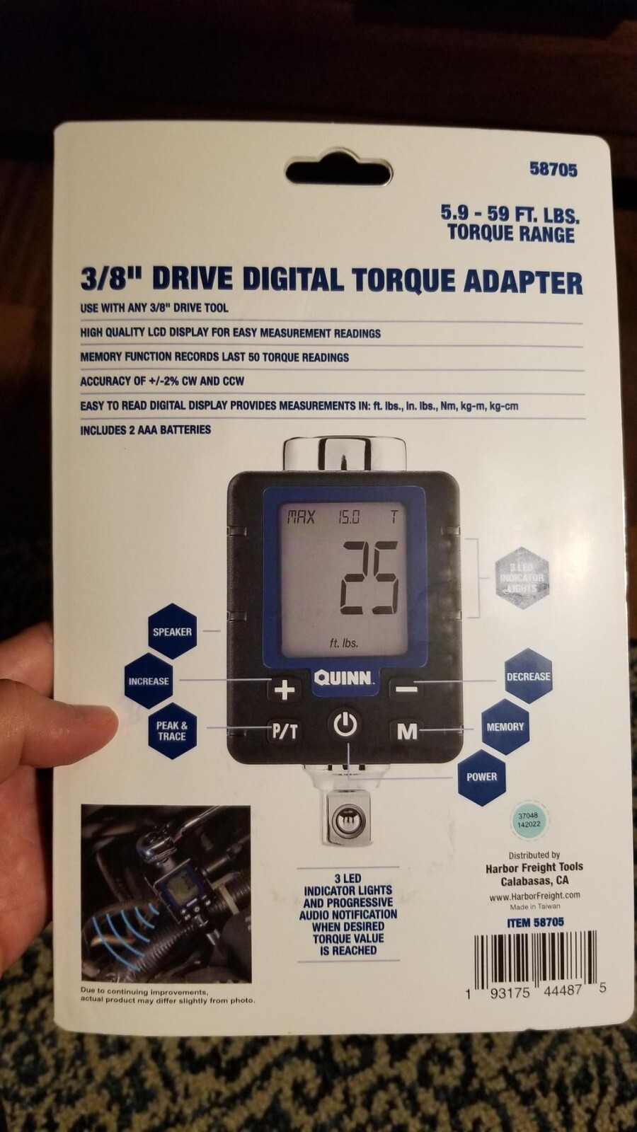 3/8 in. Drive 5.9 to 59 ft. lbs. Digital Torque Adapter